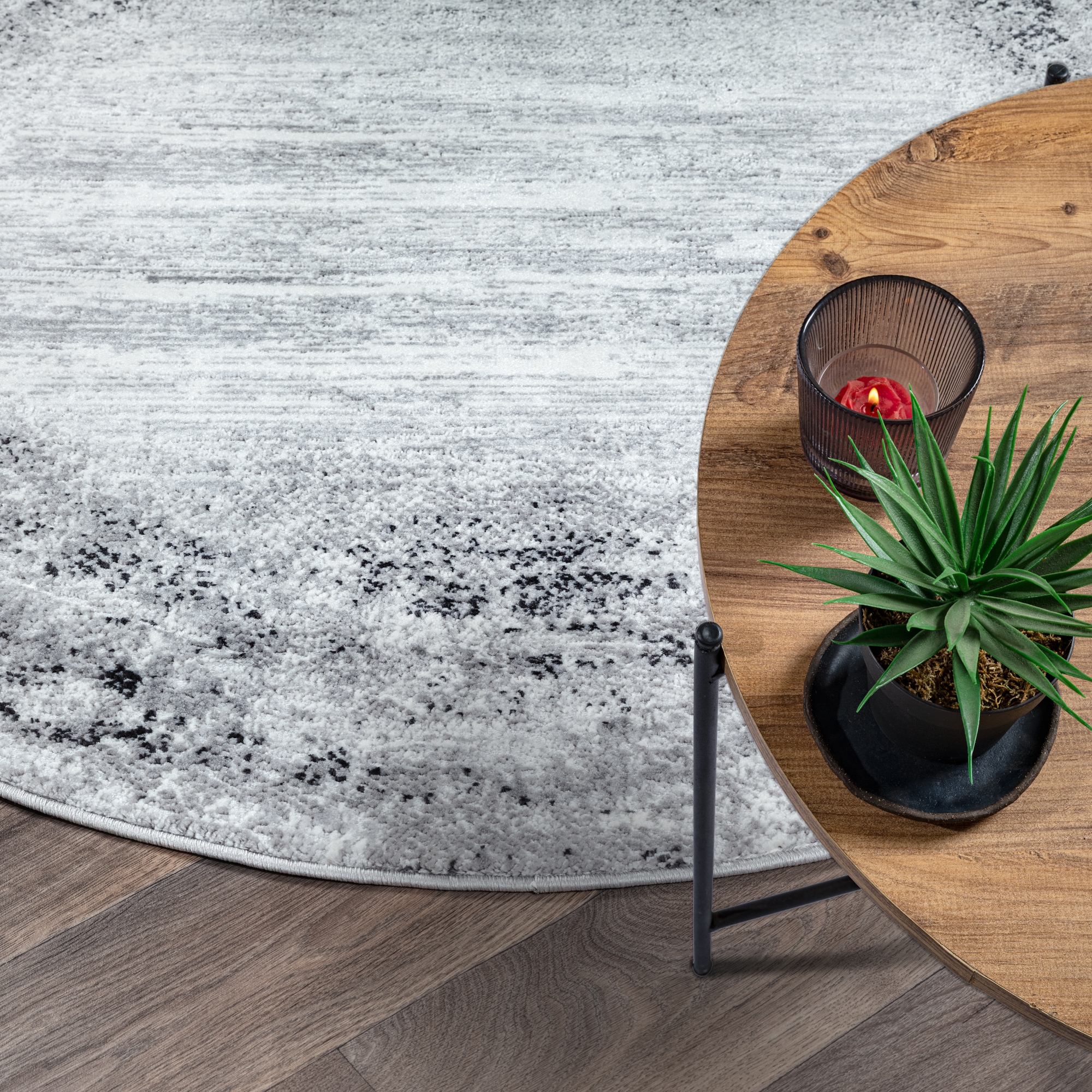 Sanat Teppich »Harmony 3215 , auch als Läufer« rund 12 mm Höhe weicher Kurzflorteppich, meliert, Wohnzimmer, Schlafzimmer