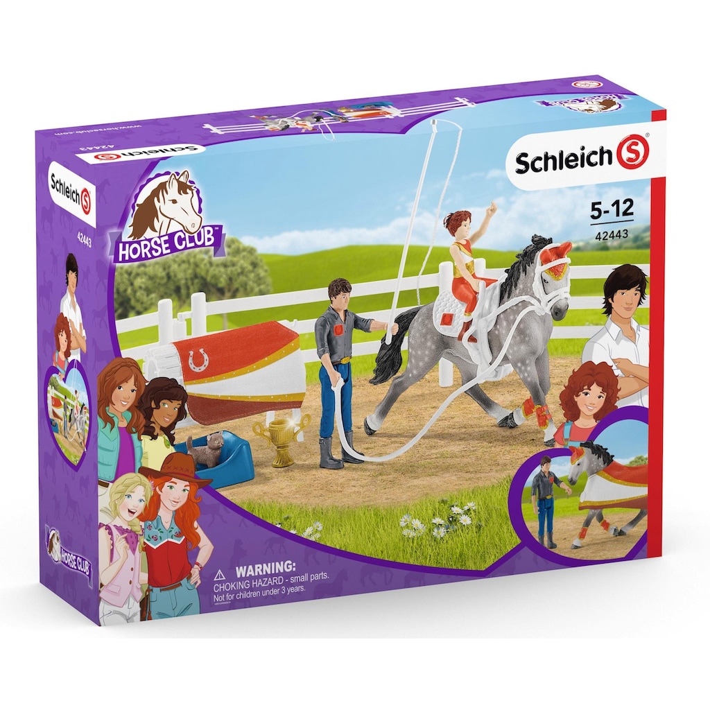 Schleich® Spielfigur »HORSE CLUB, Mias Voltigier-Reitset (42443)«, (Set)