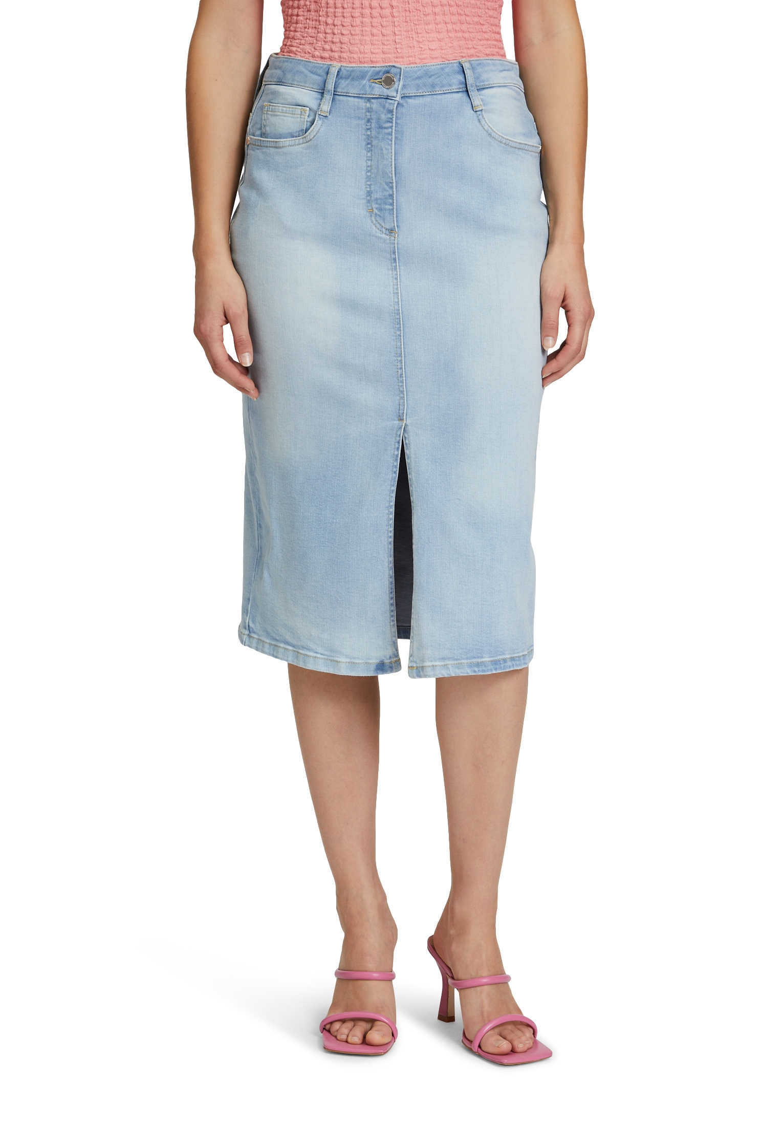 Betty Barclay Midirock "Betty Barclay Jeansrock mit Waschung", Form