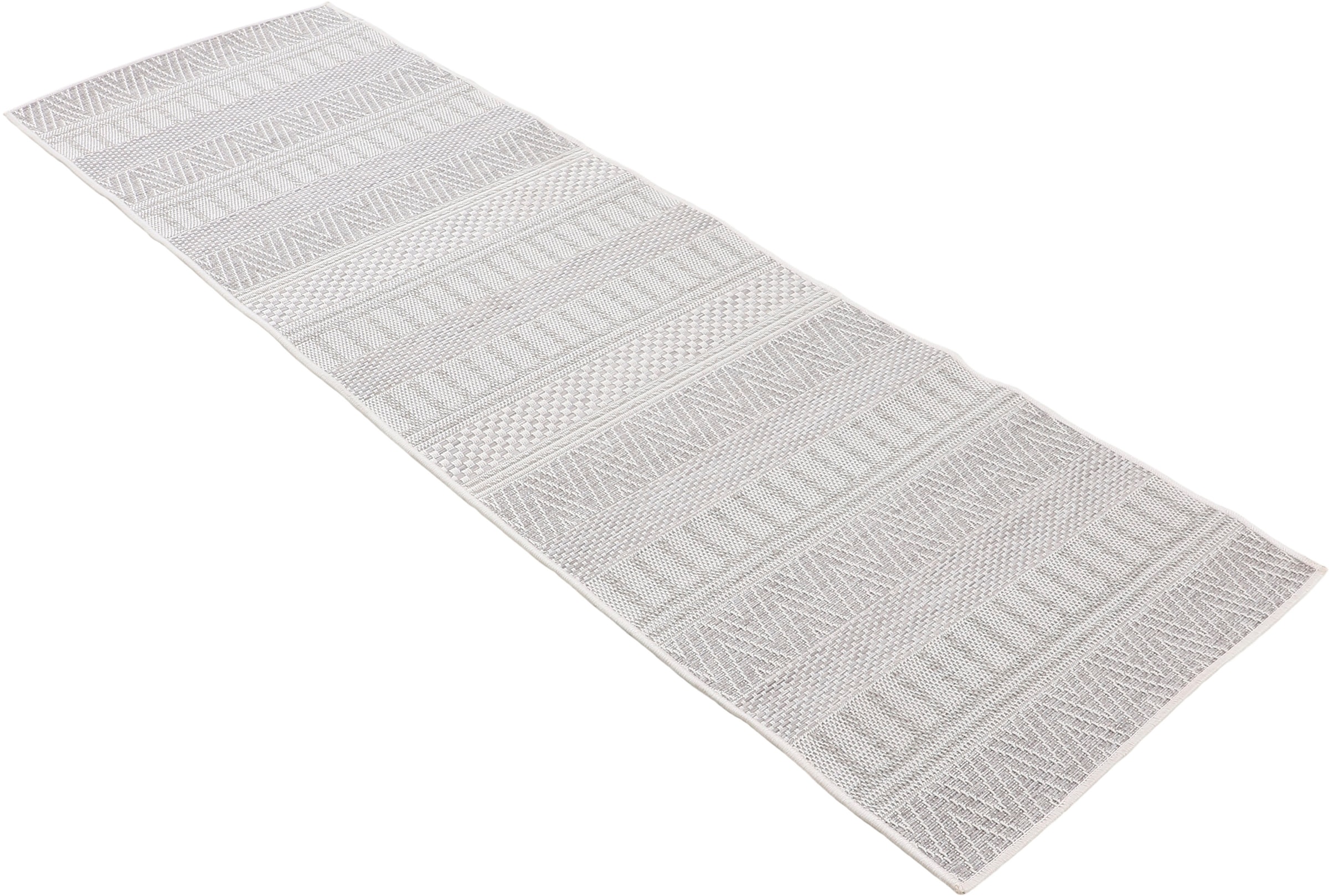carpetfine Läufer »Boho 100«, rechteckig, 4 mm Höhe, robustes Flachgewebe, Sisal Optik, UV-beständig, Außenbereich