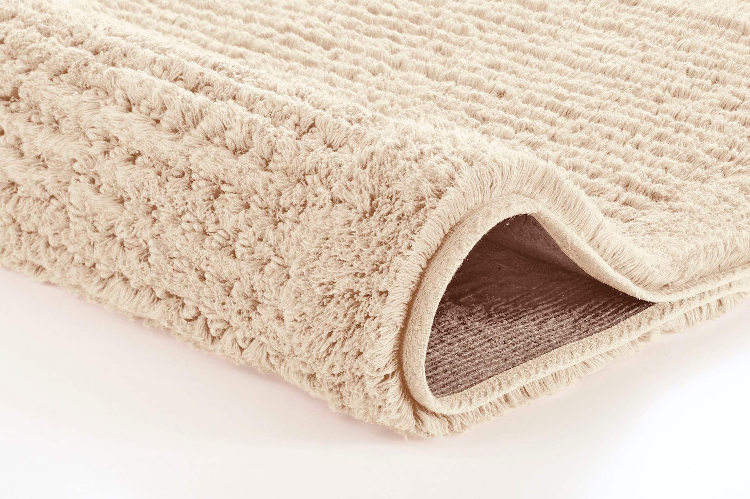 Kleine Wolke Badematte »Net« Höhe 17 mm rutschhemmend beschichtet fußbodenheizungsgeeignet Badteppich, Uni Farben, rutschhhemmend