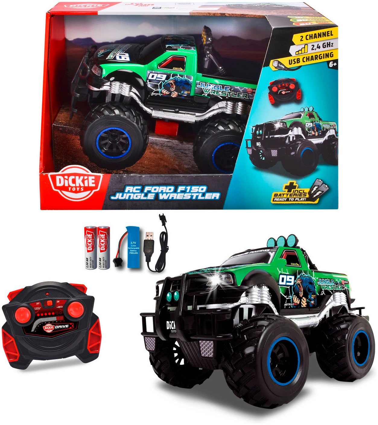 RC-Monstertruck »RC Jungle Wrestler Ford F150, RTR«, mit Licht