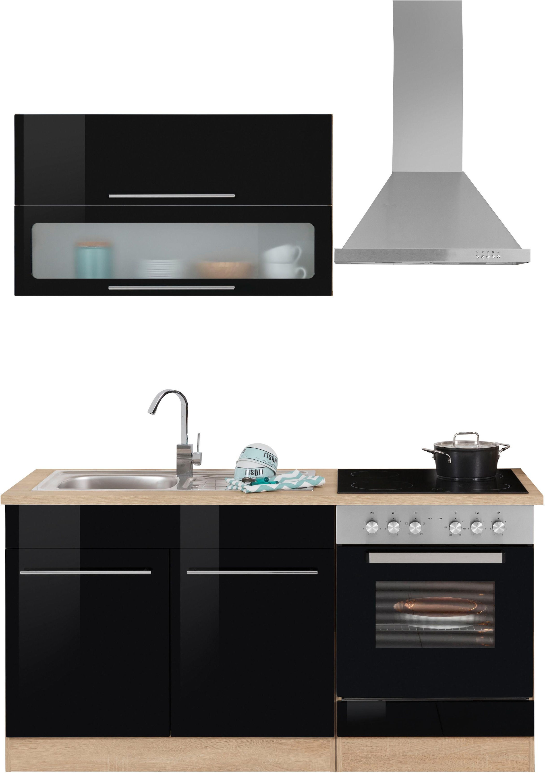 KOCHSTATION Küchenzeile »KS-Eton«, mit E-Geräten, Breite 160 cm