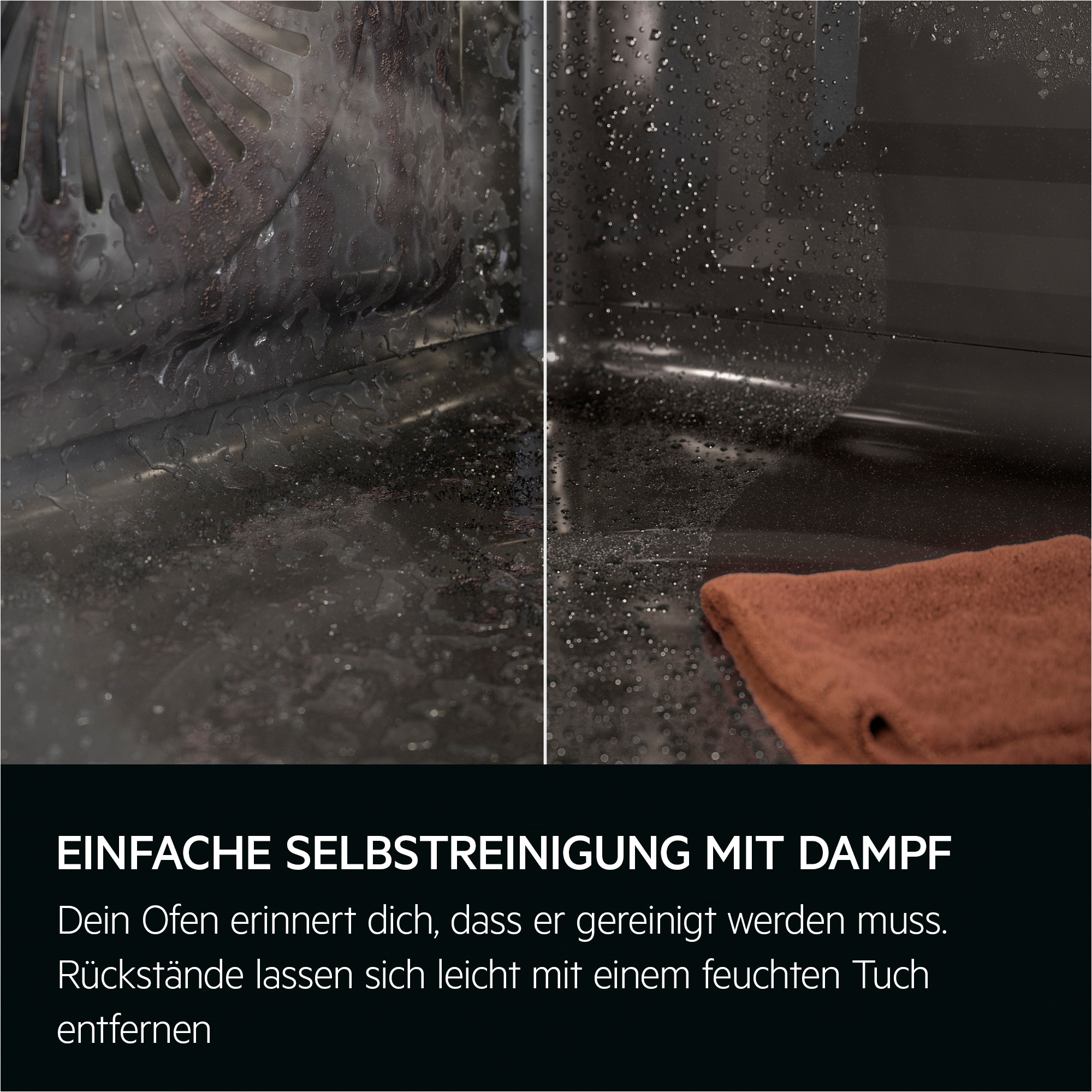 AEG Einbaubackofen 9000 »TP9SB82WAB 944035053«, Steam Clean, glatte Innenwände aus Longclean-Emaille