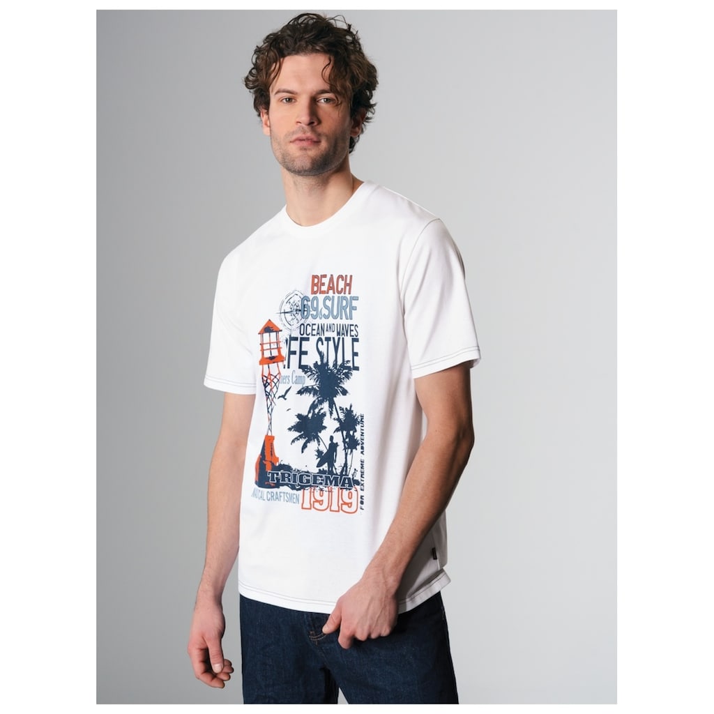 Trigema T-Shirt »TRIGEMA T-Shirt mit maritimem Printmotiv«, (1 tlg.)