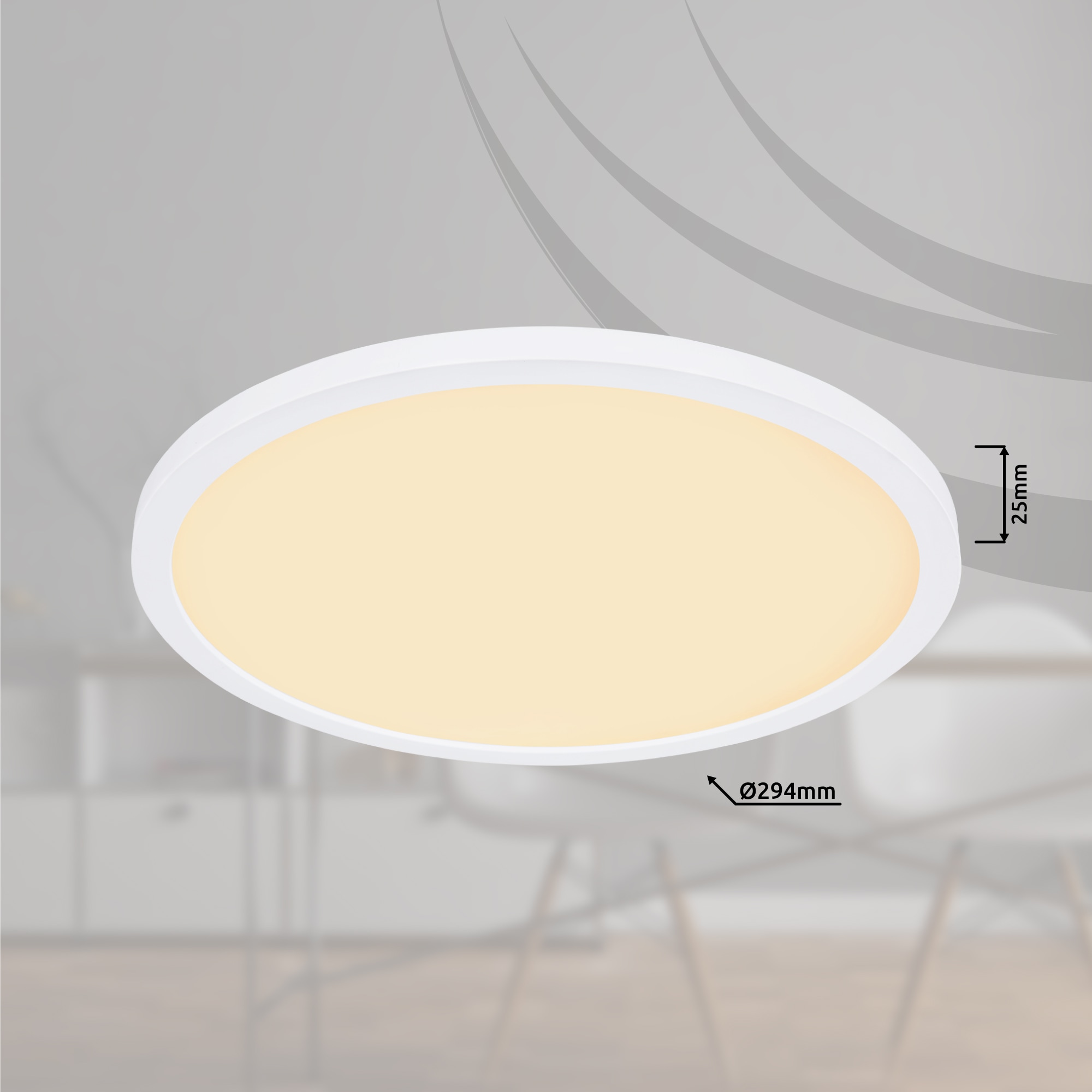 GLOBO LIGHTING LED Deckenleuchte »SAPANA«, Leuchtmittel LED-Modul | LED fest integriert, Deckenlampe/rund/Wohnzimmer/Schlafzimmer/elegant