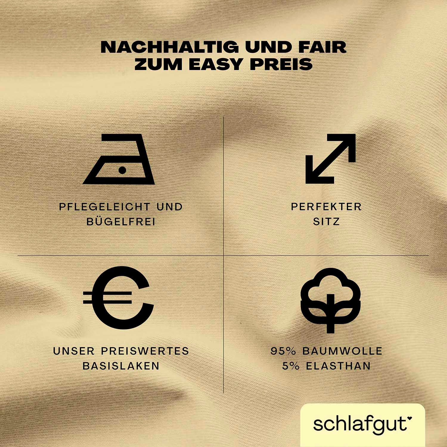 Thumbnail - Schlafgut Spannbettlaken "EASY Jersey Elasthan Boxspring", MADE IN GREEN by OEKO-TEX