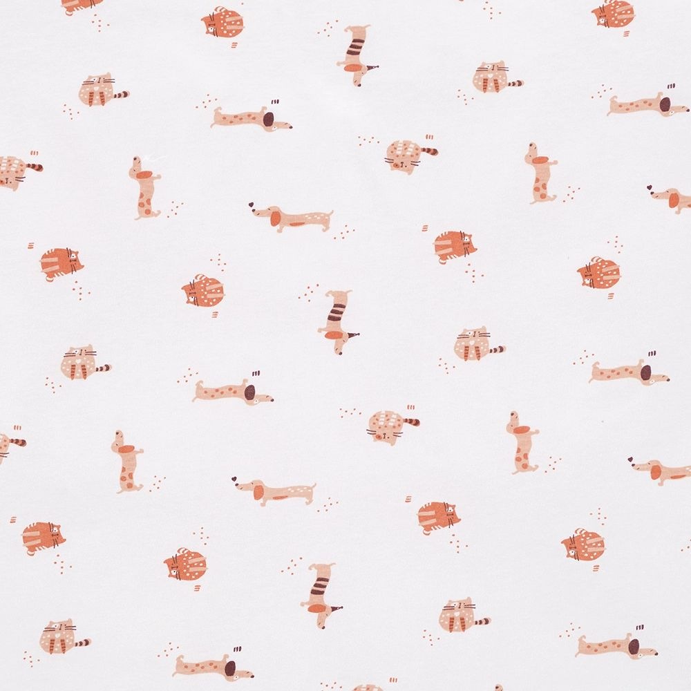 Träumeland Babybettwäsche »Jersey Cats & Dogs«, mit niedlichem Allover-Print