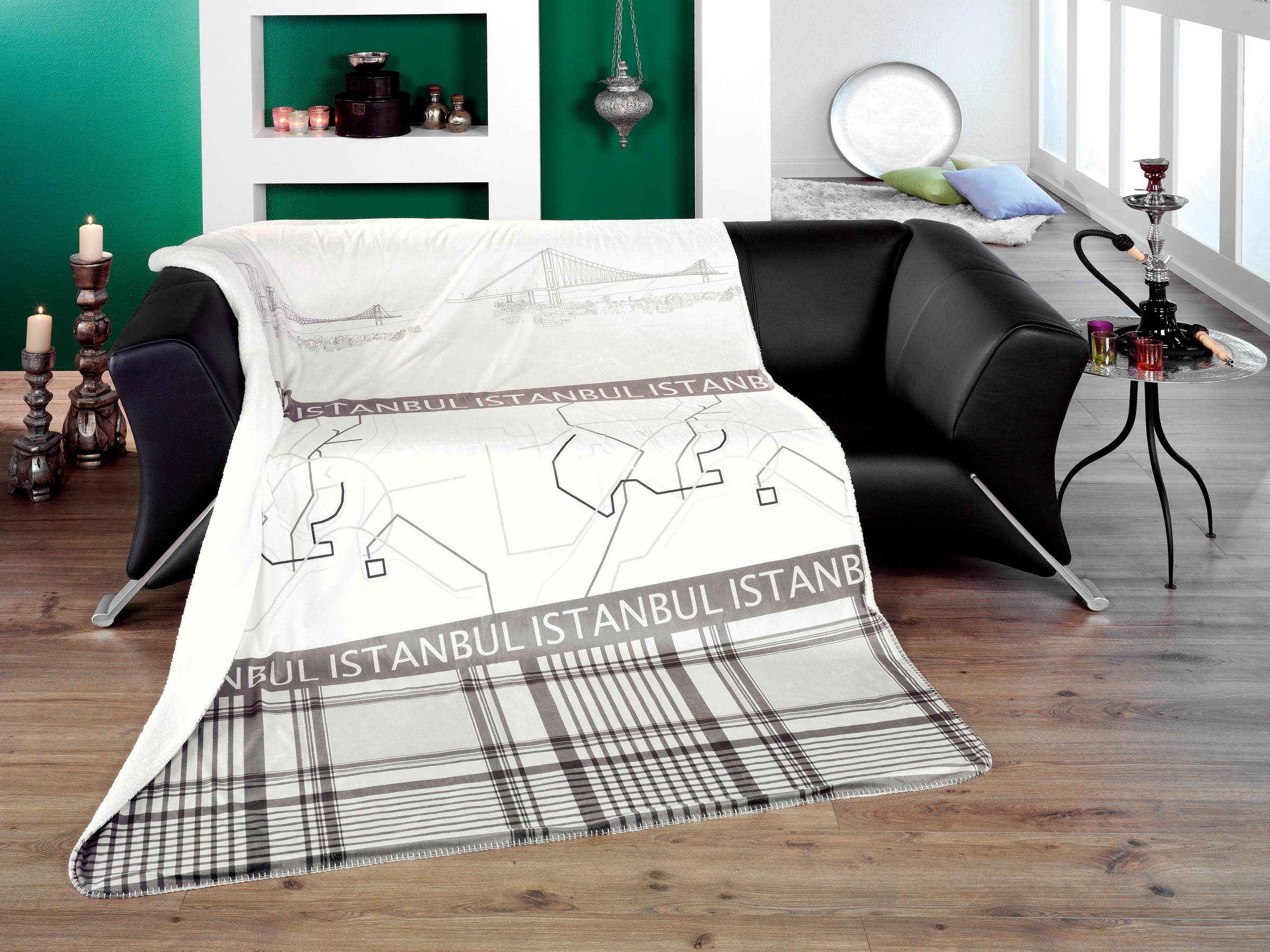 Gold-Line Wohndecke "Istanbul" im Städte Design, Kuscheldecke günstig online kaufen