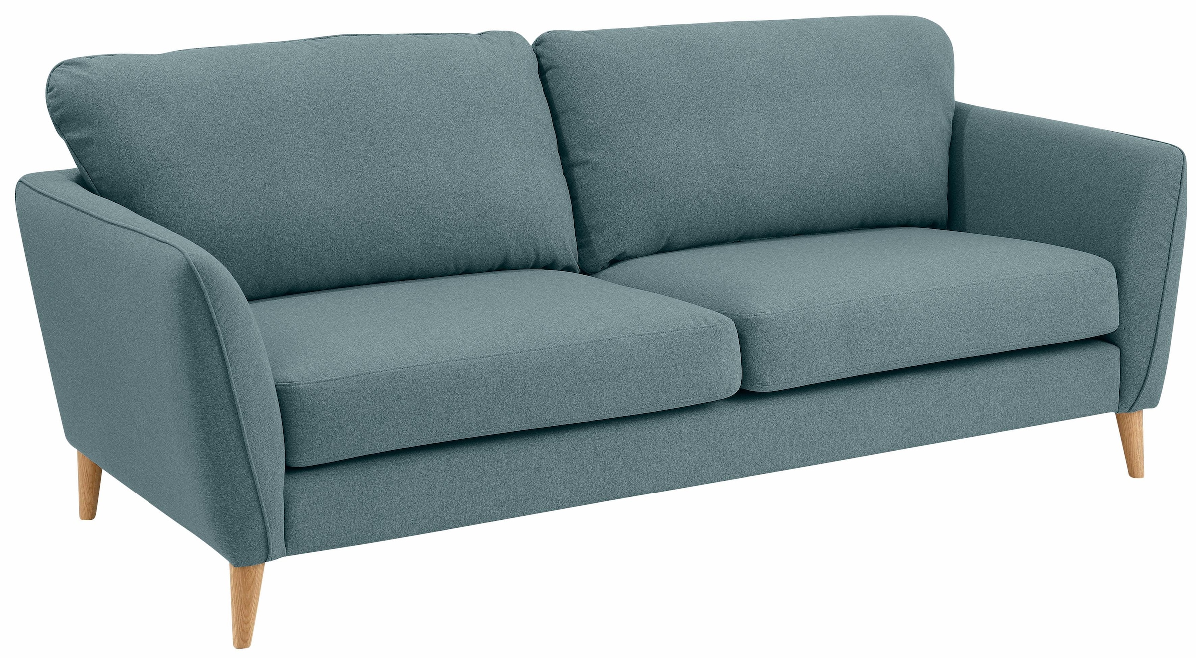 Home affaire 3-Sitzer »MARSEILLE Sofa 206 cm«, mit Massivholzbeinen aus Eiche, verschiedene Bezüge und Farbvarianten