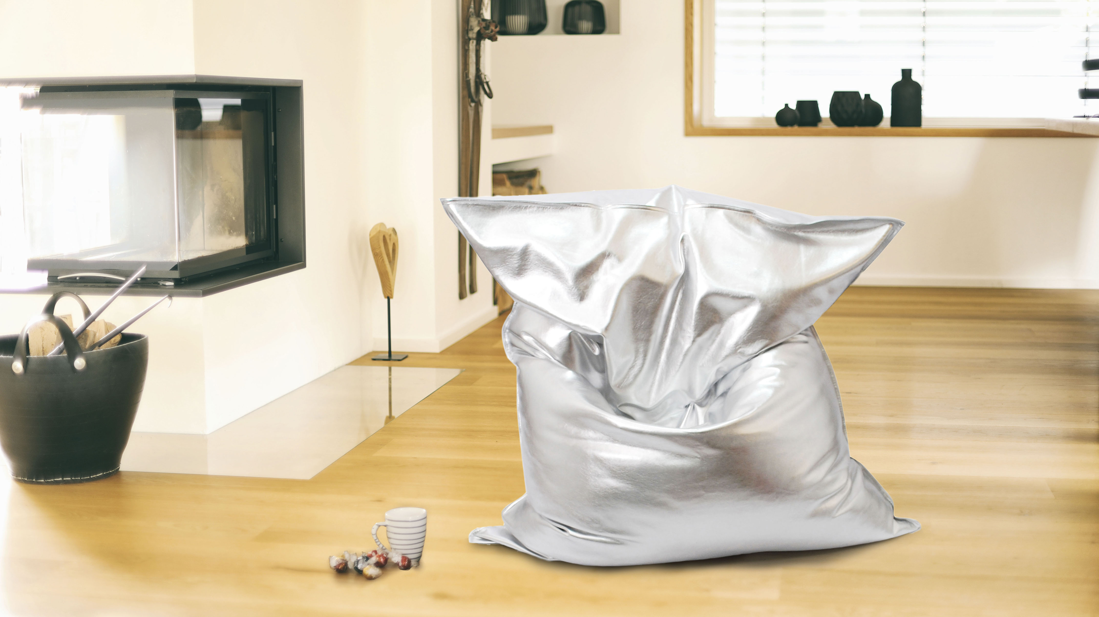 KiNZLER Sitzsack "Nugget, XXL" 1 Stk. tlg. gold- oder silberfarben, Outdoor günstig online kaufen