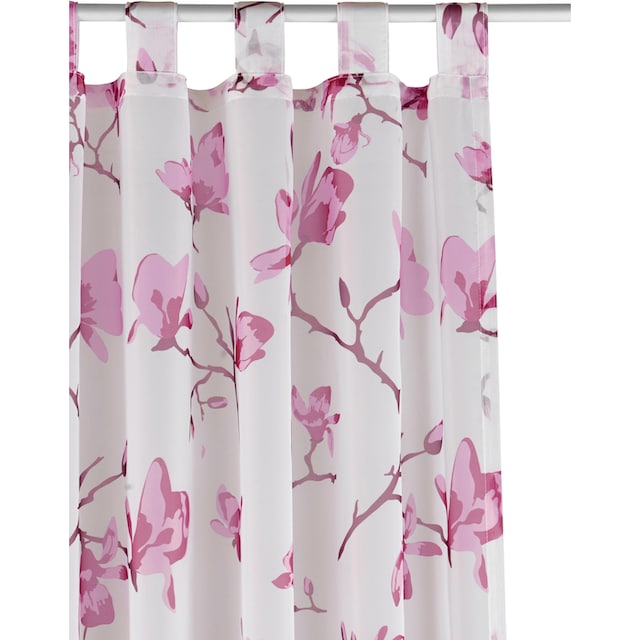 my home Gardine »Orchidee«, (1 St.), Transparent, Voile, Polyester auf  Rechnung | BAUR