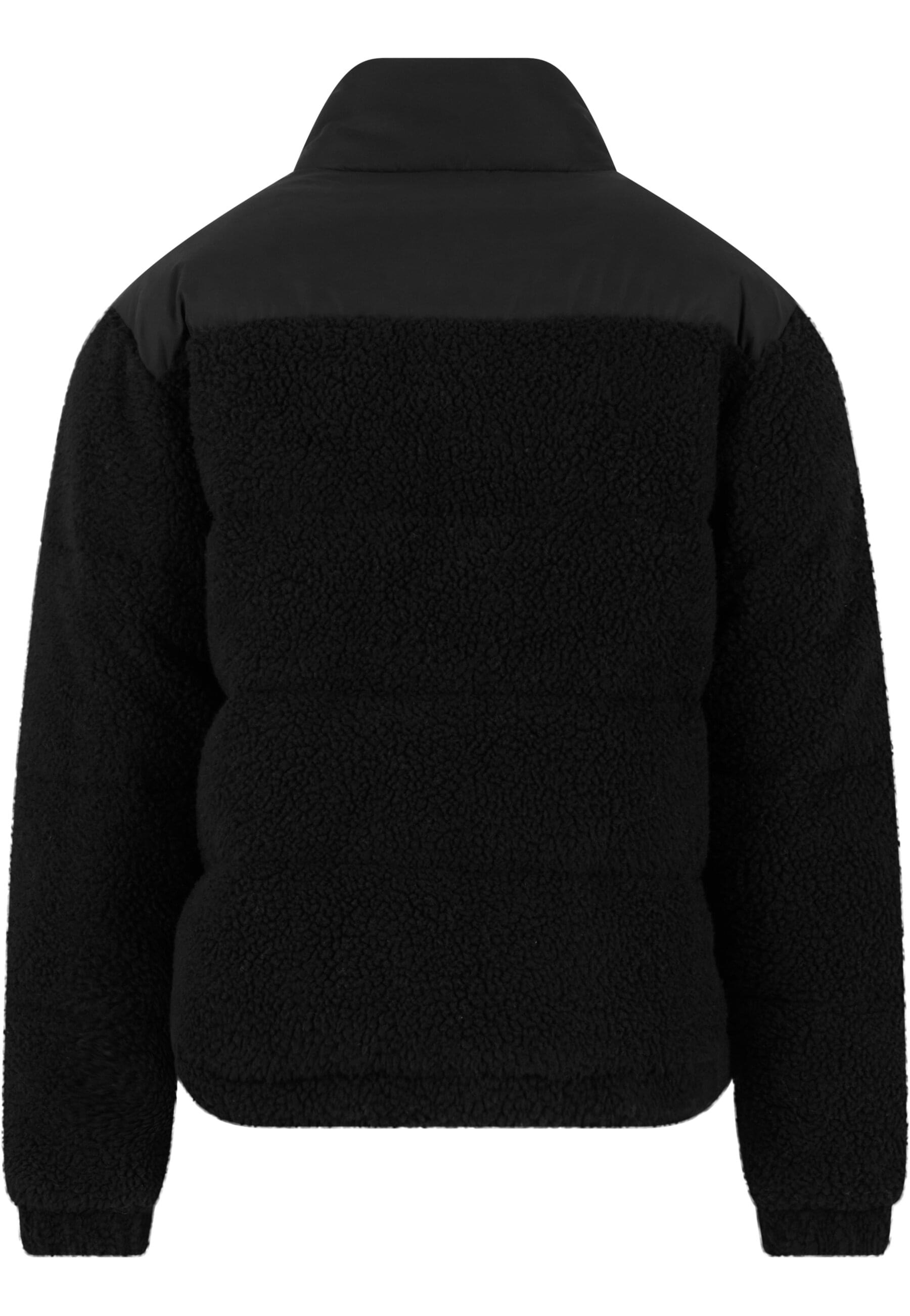 URBAN CLASSICS Winterjacke »Urban Classics Fabric Mix Teddy Puffer Jacket«, (1 St.), ohne Kapuze