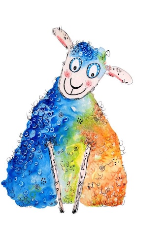 Wall-Art Wandtattoo »Lebensfreude - Happy Sheep...