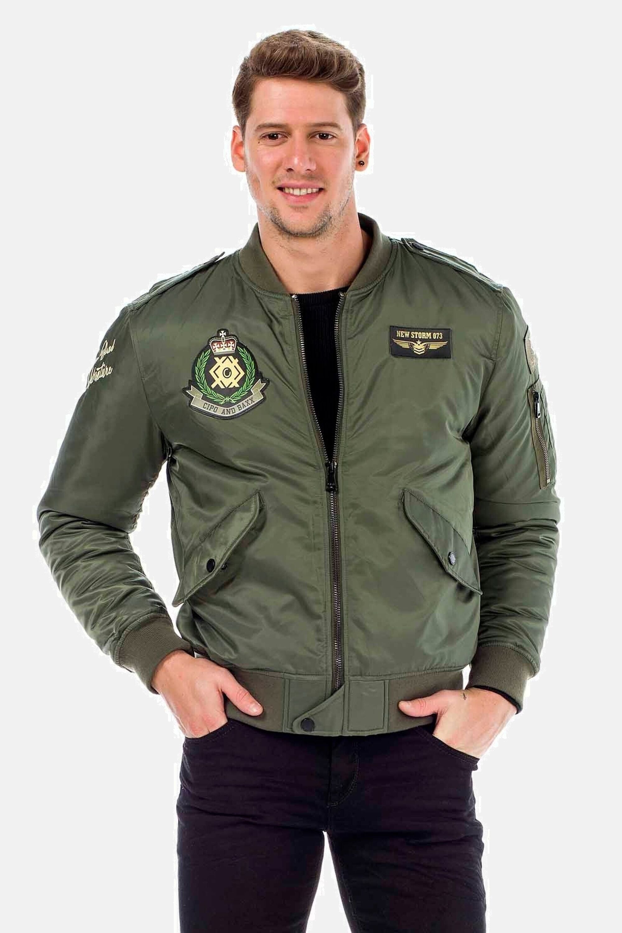 Cipo & Baxx Bomberjacke »Jacke«, ohne Kapuze, in Regular-Fit, CM-133