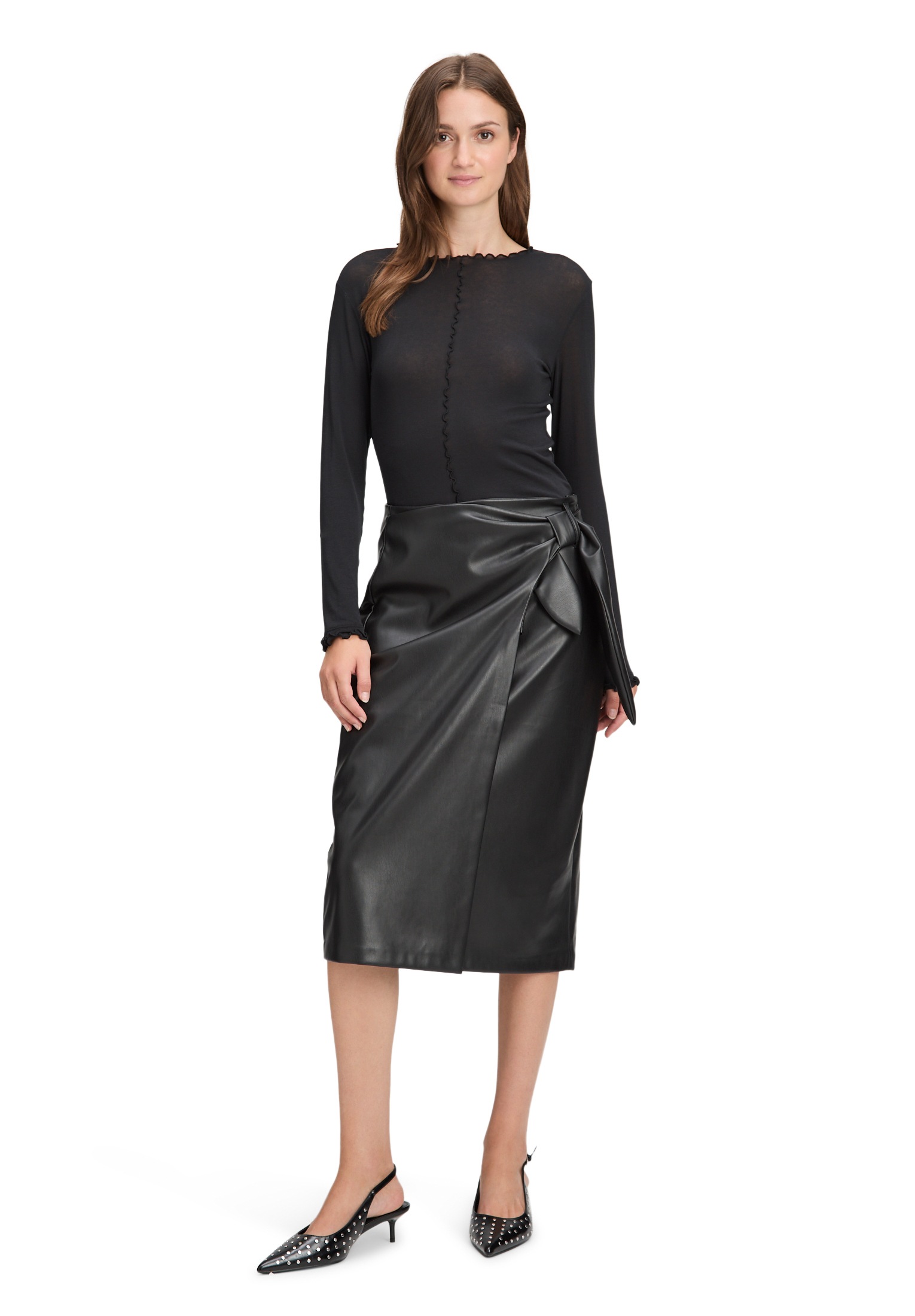 Cartoon Maxirock »Damen Wickelrock unifarben«