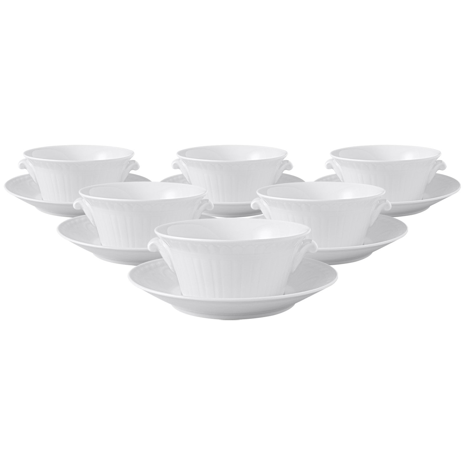 Villeroy & Boch Tasse "Suppentassen mit Untertassen Cellini 400 ml 6er Set günstig online kaufen