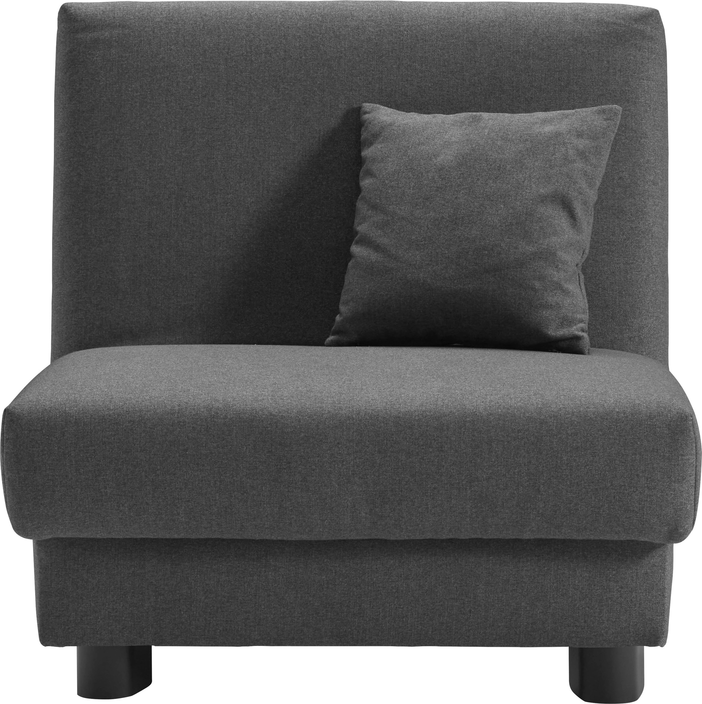 ell + ell Schlafsofa "Enny", Liegefläche Breite 80 cm, Liegehöhe 45 cm, Füße schwarz, Rückenlehne