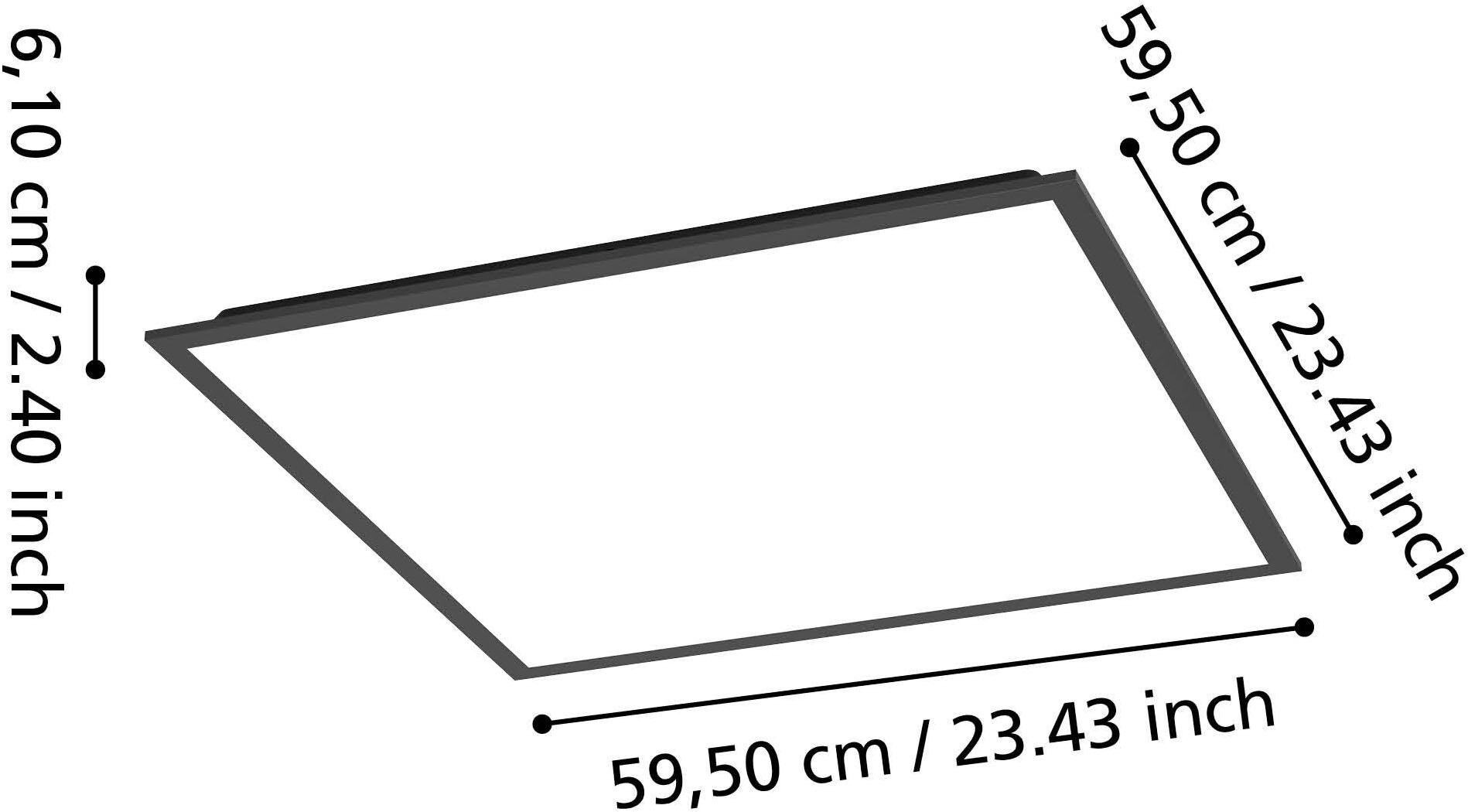 EGLO LED Deckenleuchte »MORADILLO-Z Deckenlampe - Stahl - LED - 33W - IP20« LED-Modul 1 Stk. Kaltweiß | Neutralweiß | RGB | Warmweiß Wohzimmerlampe, Esszimmerlampe, Schlafzimmer, L59,5 x B59,5 x H6,1 cm