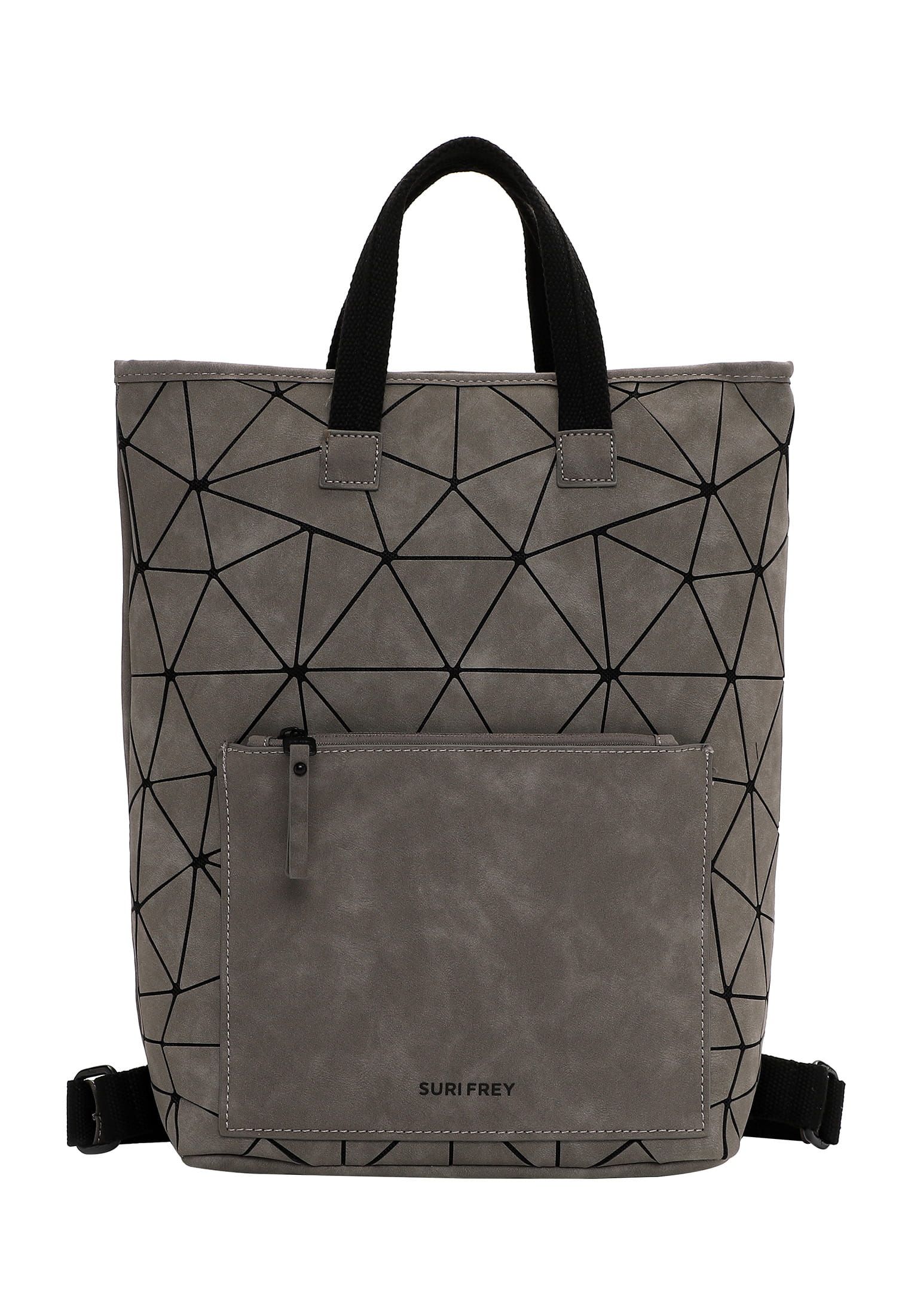 SURI FREY Rucksack "Rucksack SFY SURI Sports Jessy-Lu", grau, Obermaterial: 60% Polyurethan PU. 40% Polyester PES., Rucksäcke