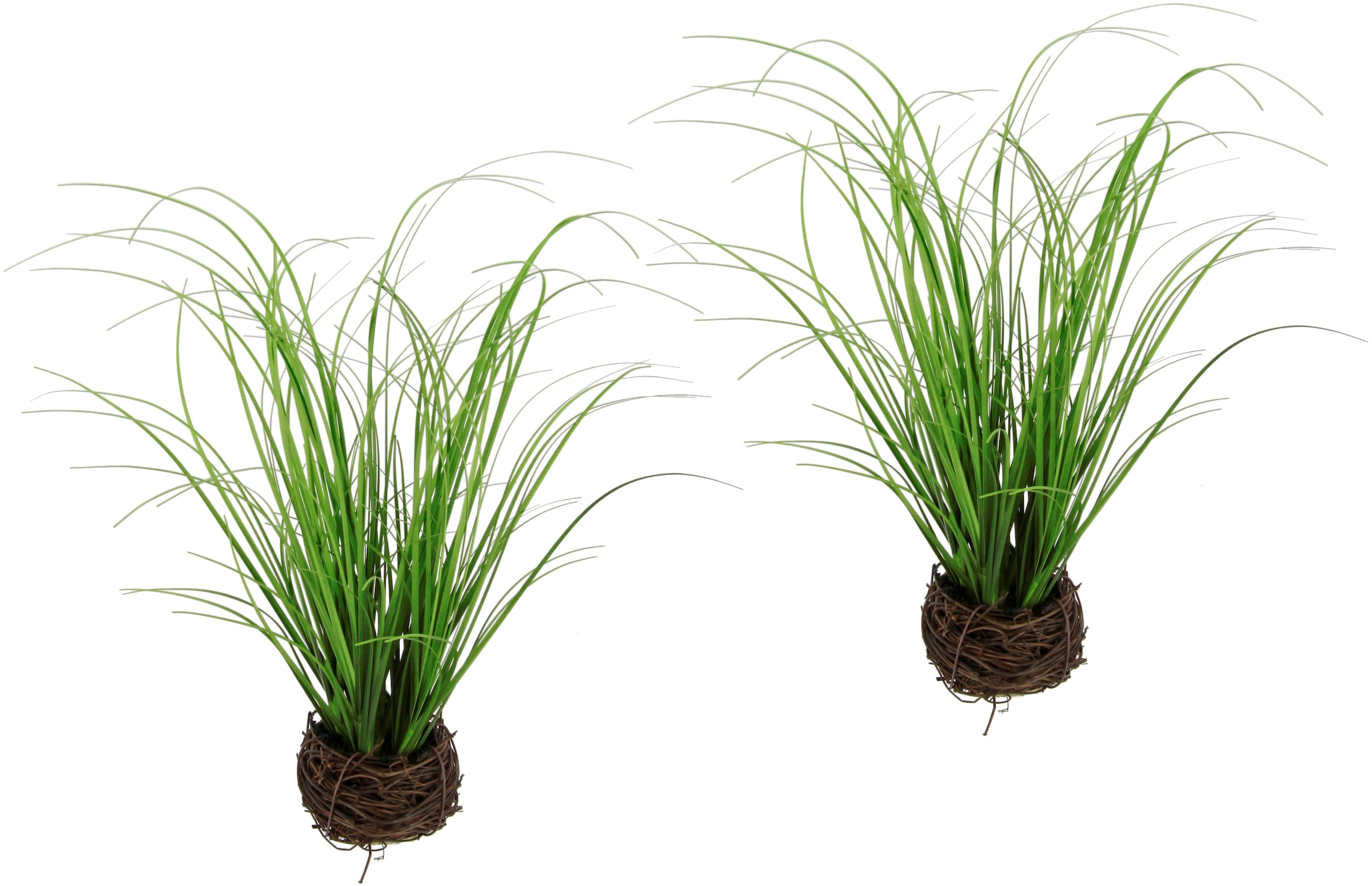Kunstpflanze »Gras im Reisig«, Künstlicher Grasbusch, 2er Set