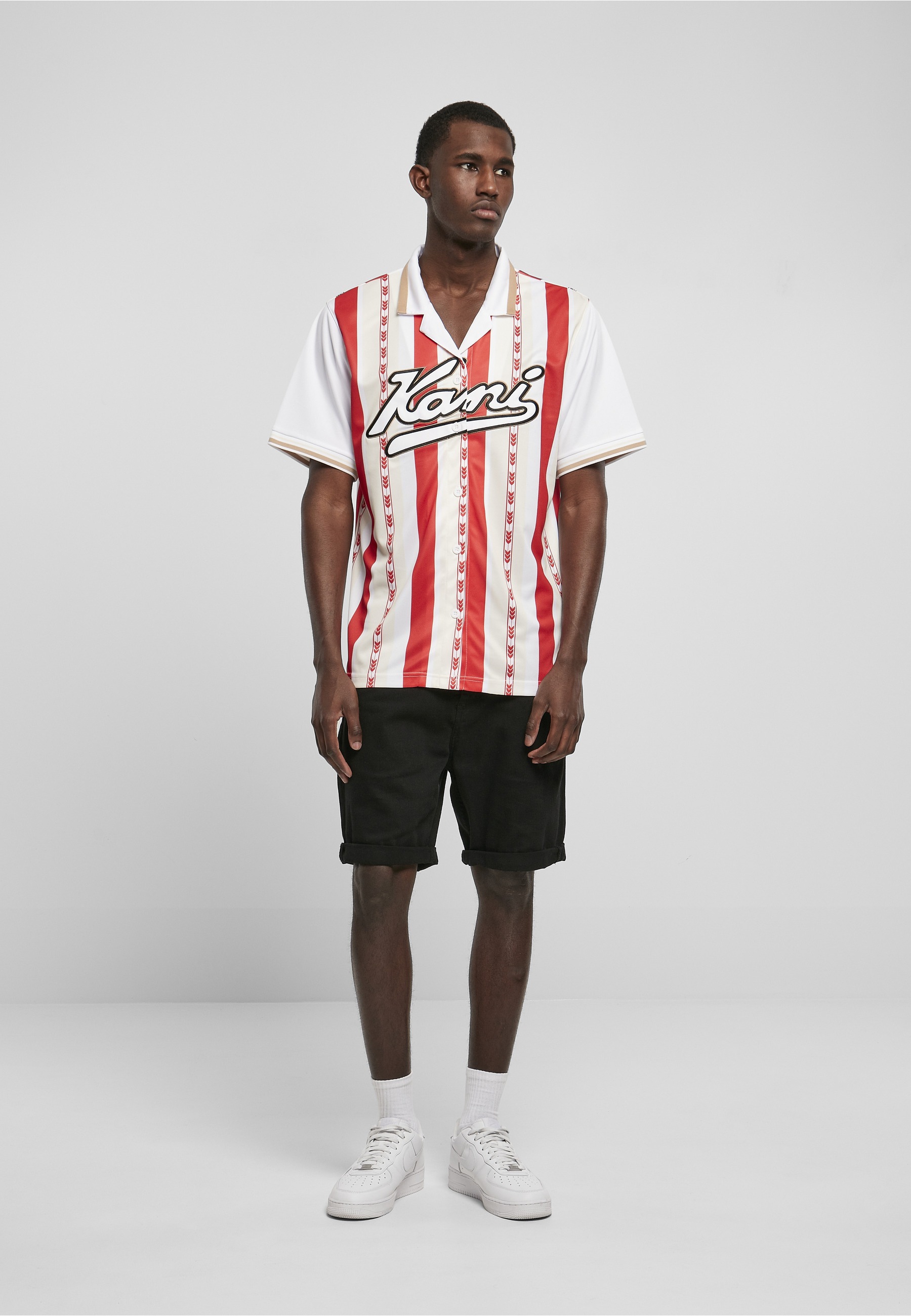 Karl Kani T-Shirt »Karl Kani Herren KM222-002-1 Varsity Block Stripe Baseball Shirt« 1 Stk.
