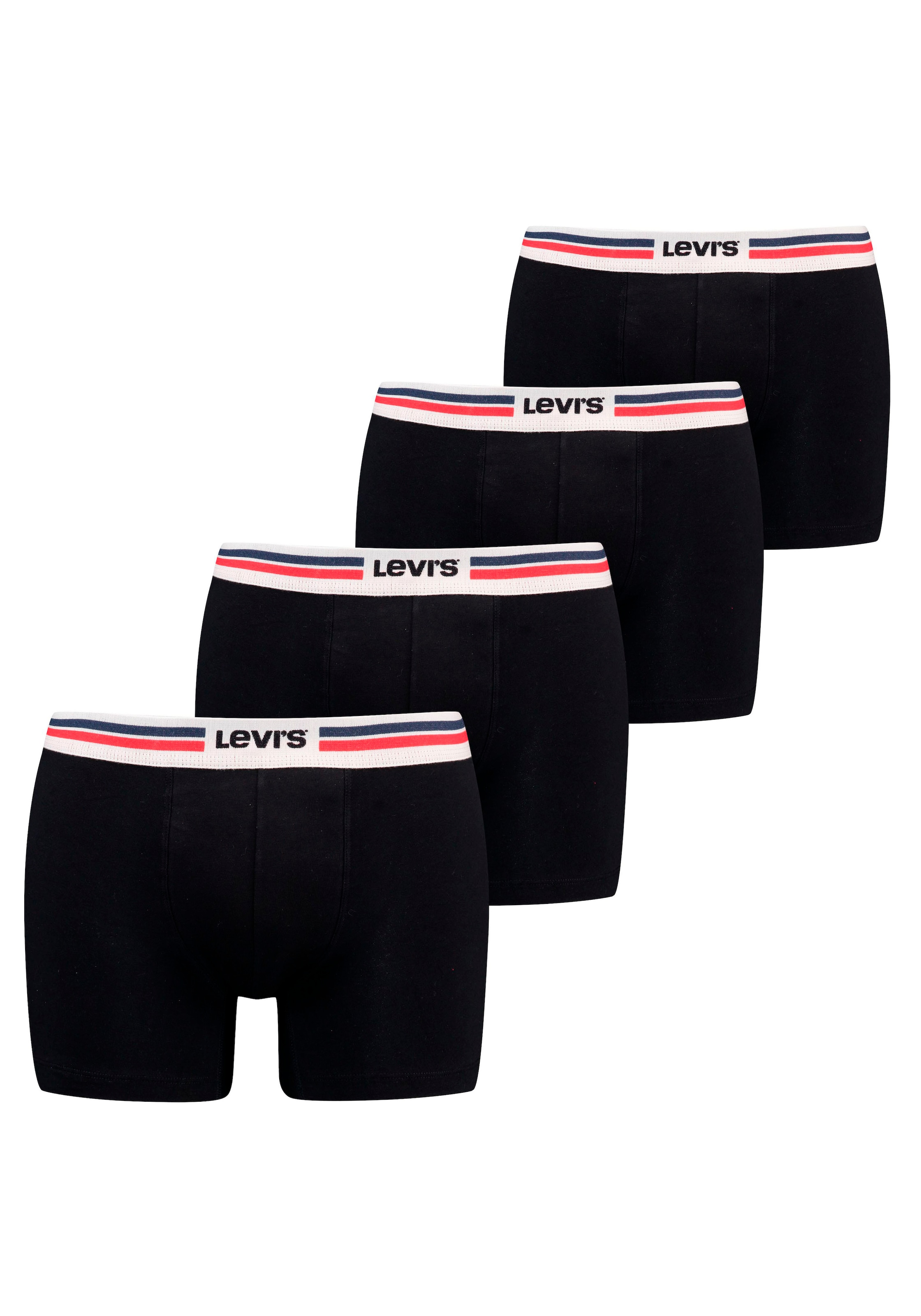 Levis Boxershorts, (Packung, 4er-Pack), mit breitem Logobund