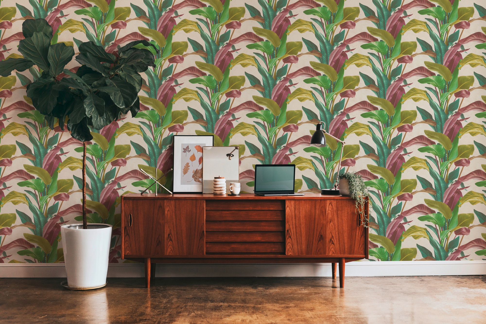 living walls Vliestapete »Metropolitan Stories, Antonio Barcelona«, floral-botanisch-tropisch, Tapete Blumen Tapeten Wohnzimmer Schlafzimmer Küche modern Design Büro