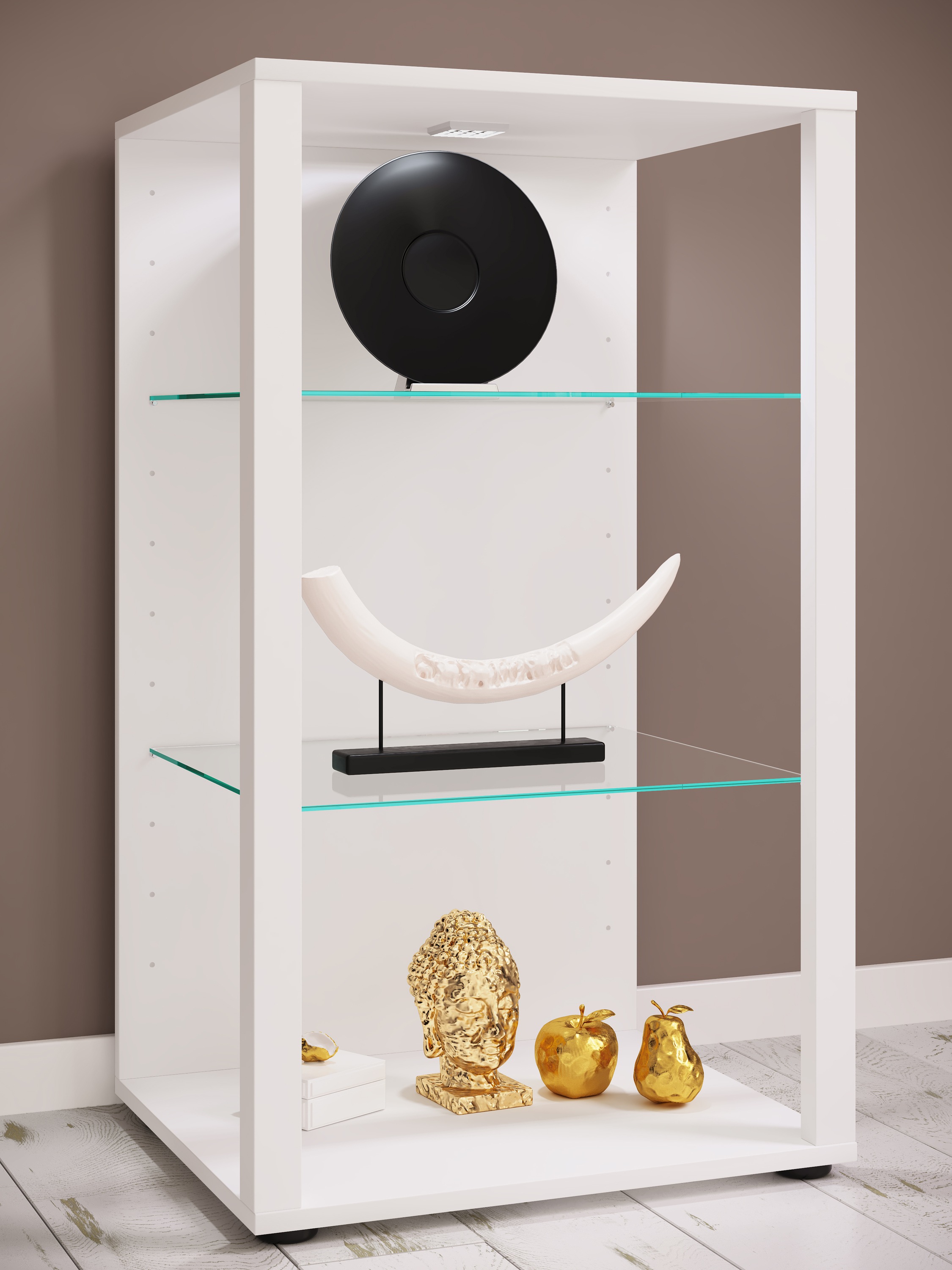 VCM Standvitrine »Holz Glas Stand Vitrine Sammelvitrine Glasol XL«