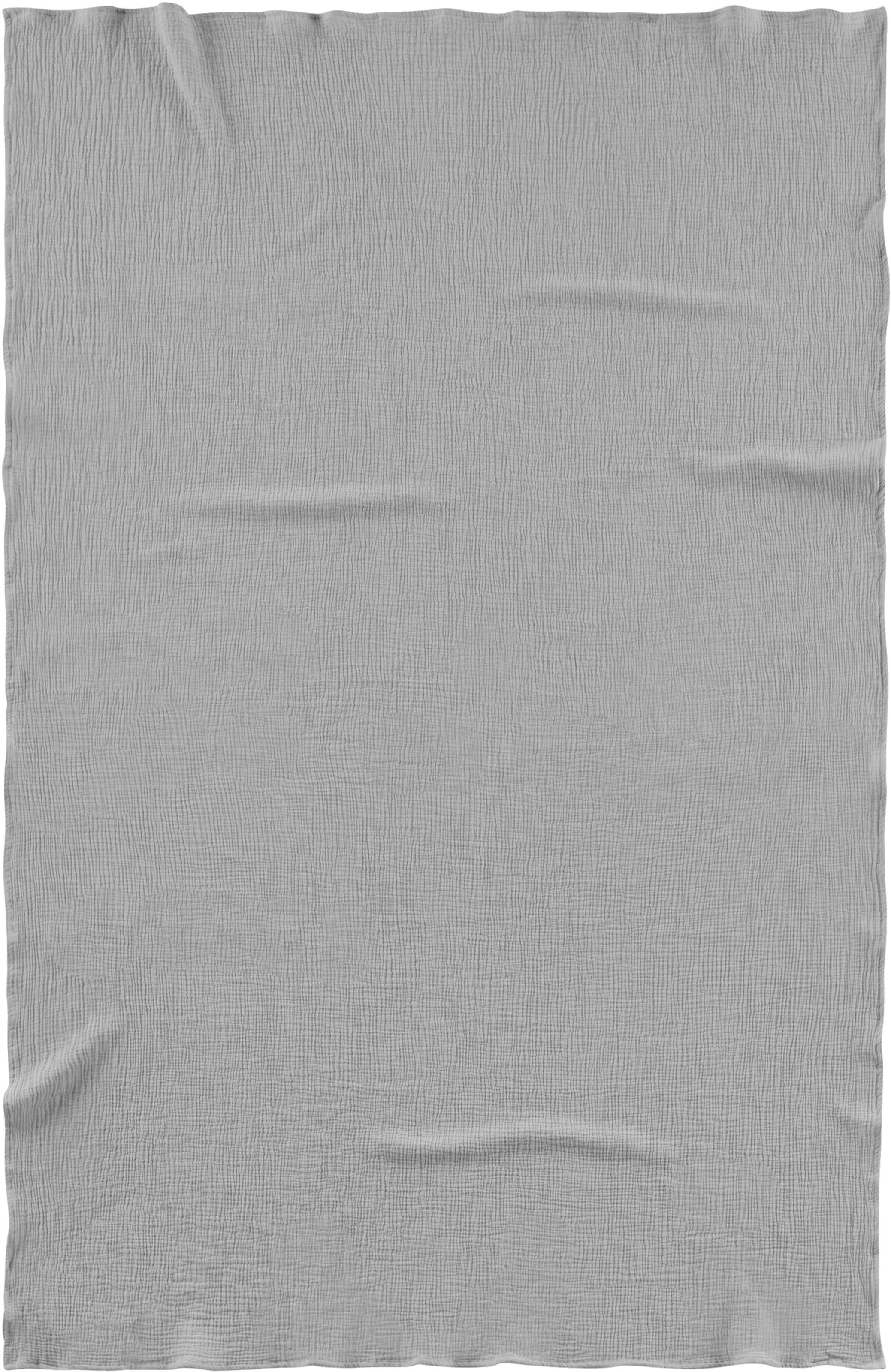 Biberna Wohndecke »0480100 Musselin«, gekreppte Optik+Struktur, leichte Sommer Decke, Tagesdecke, angenehm
