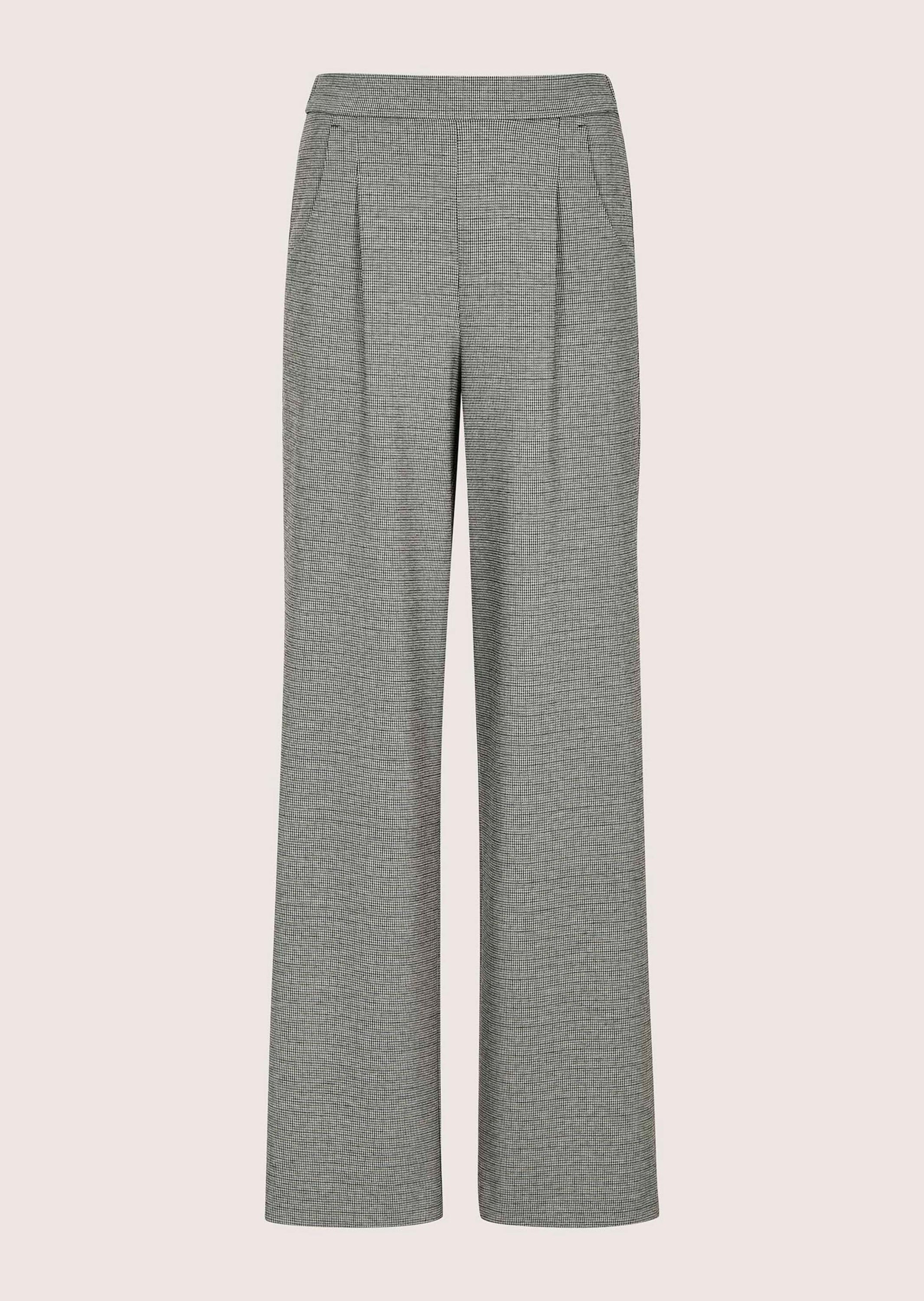 MADELEINE "Bundfaltenhose Schlupfhose mit Karo-Muster" Minimaldessin