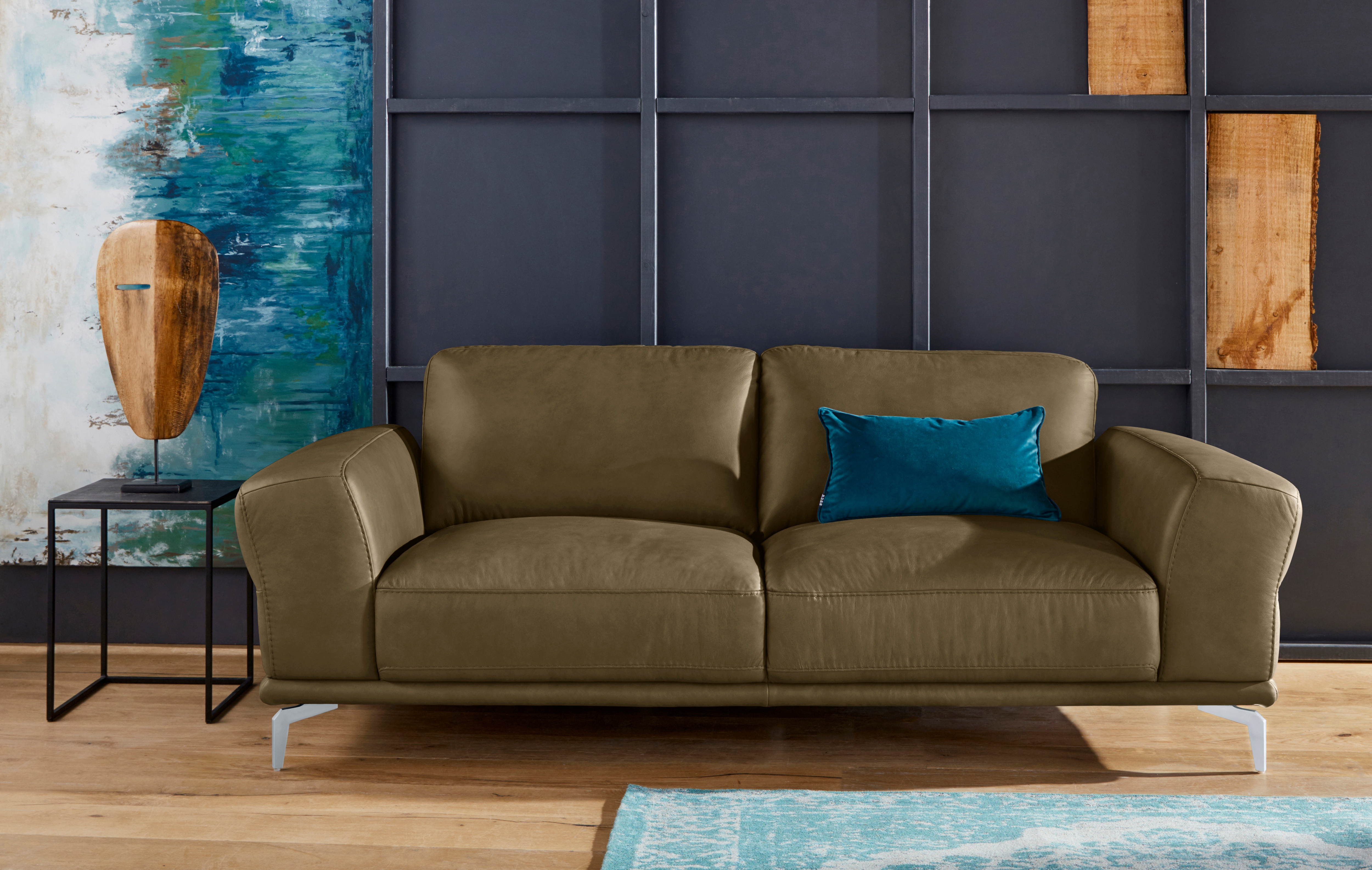 W.SCHILLIG 2,5-Sitzer "montanaa Design Sofa mit erstklassigem Sitzkomfort, Federkern" mit Metallfüßen in Silber matt, Breite 212 cm