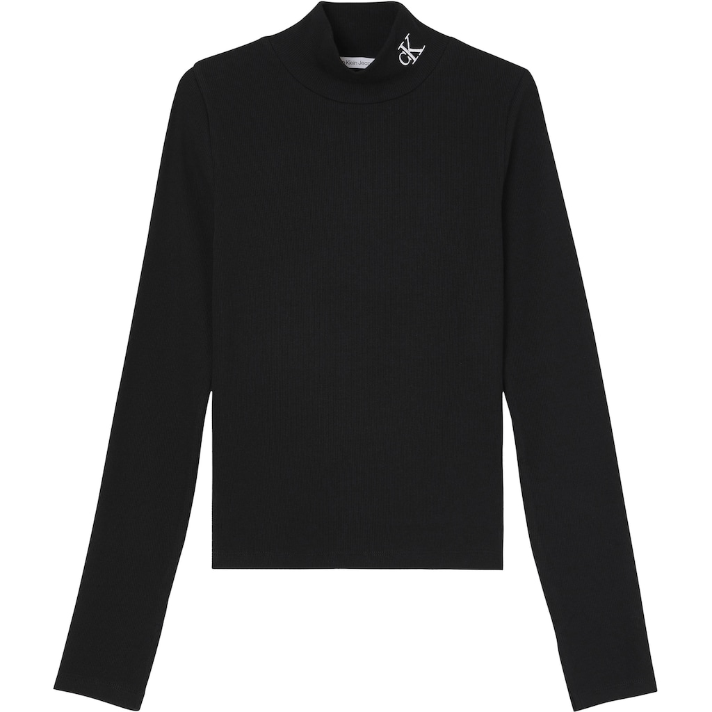 Calvin Klein Jeans Plus Langarmshirt »PLUS RIB MOCK NECK« in Rippoptik Calvin Klein Jeans Plus Langarmshirt »PLUS RIB MOCK NECK« in Rippoptik