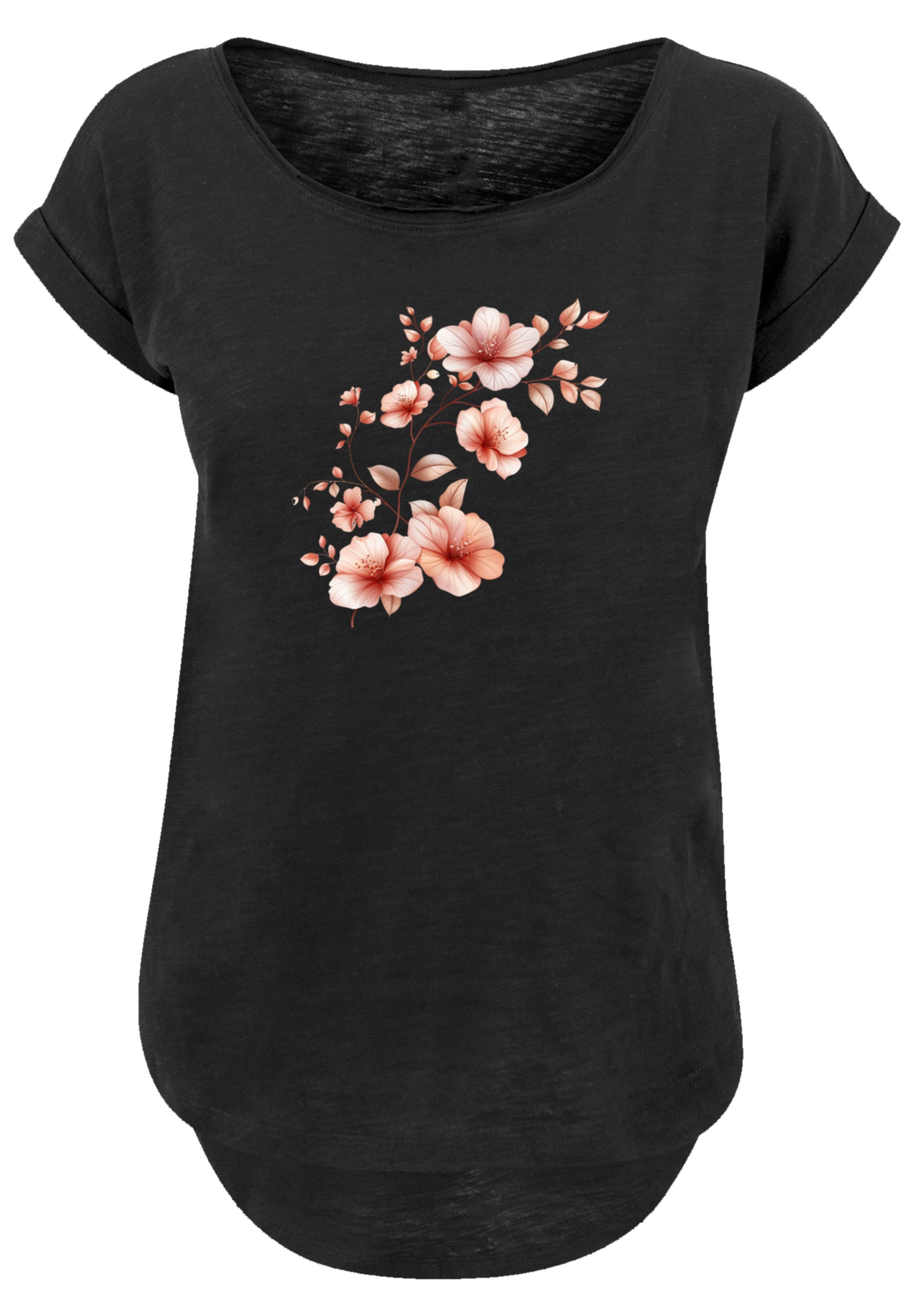 F4NT4STIC T-Shirt »Rosa Blumenzweig 3D«, Premium Qualität