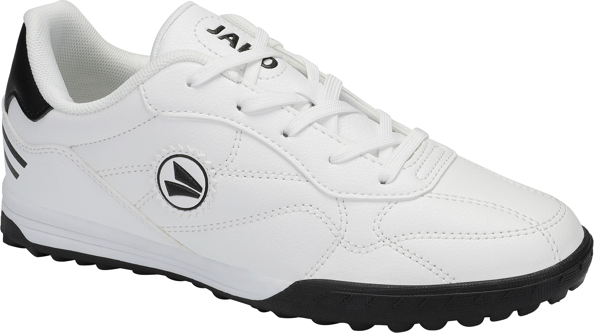 Fußballschuh JAKO "J-ST Signature", Mädchen, Gr. 30, schwarz-weiß (weiß, jet schwarz), Synthetik, mehrfarbig, Schuhe Fußballschuh, für synthetische Hartplätze