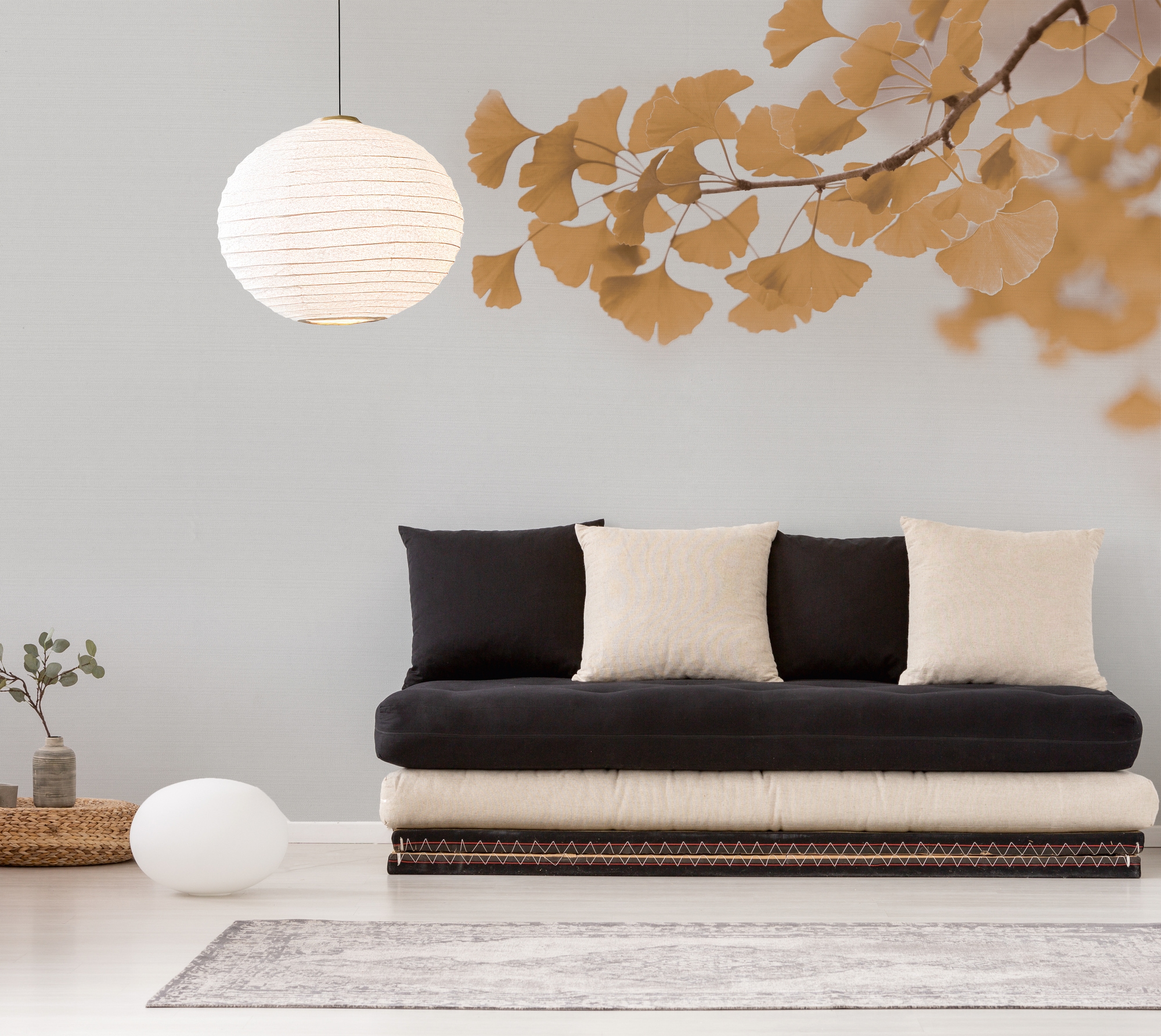 A.S. Création Vliestapete "Ginkgo-Tapete Zweige Gold Beige Naturmotiv" matt strukturiert