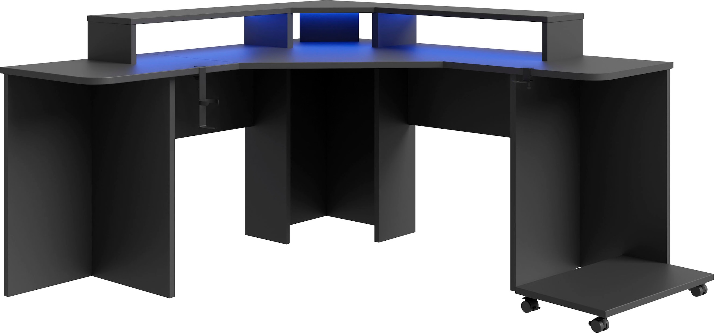 FORTE Gamingtisch "Tezaur", mit RGB-Beleuchtung, Breite 160 cm