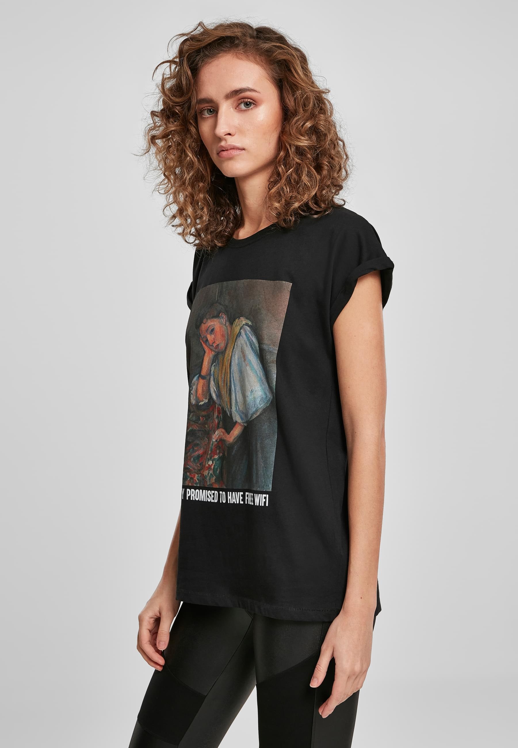 MisterTee Kurzarmshirt »MisterTee Damen Ladies No Wifi Tee«, (1 tlg.)