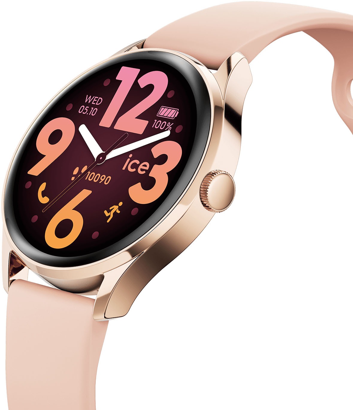 ice-watch Smartwatch »ICE smart 3.0 - 1.2 AMOLED - GPS«, Armbanduhr, Damenuhr, Silikonarmband,Bluetooth,Touch-Display,digital
