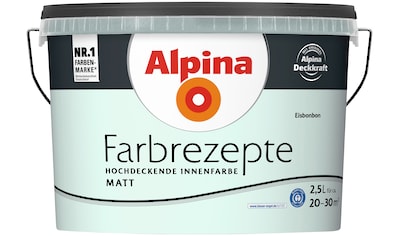 Alpina Wand- und Deckenfarbe »Farbrezepte Eisbonbon«, Klares, inspirierendes Eisblau,... kaufen