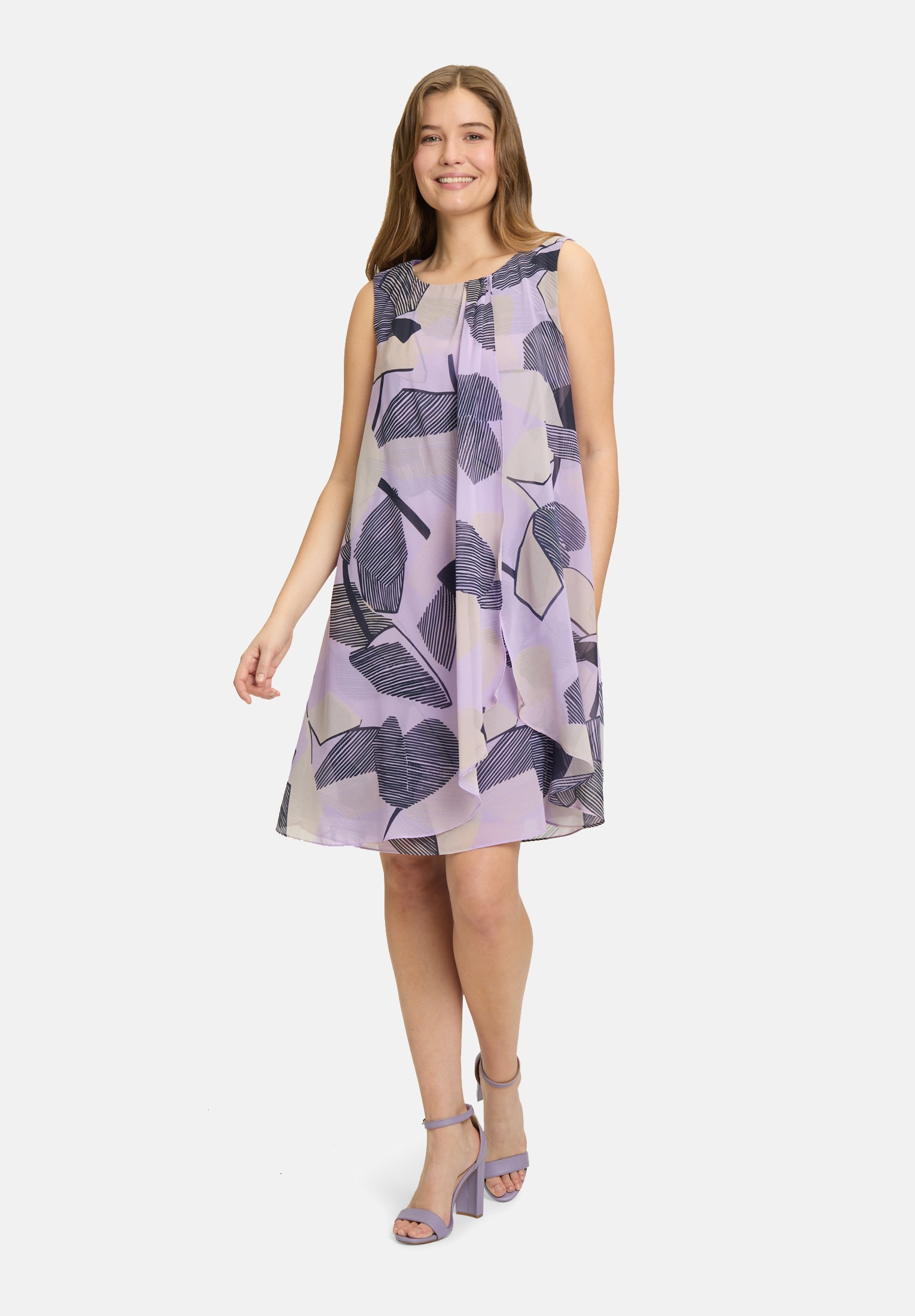 Betty&Co Chiffonkleid »Damen im Layer Look« Ohne Tasche Druck