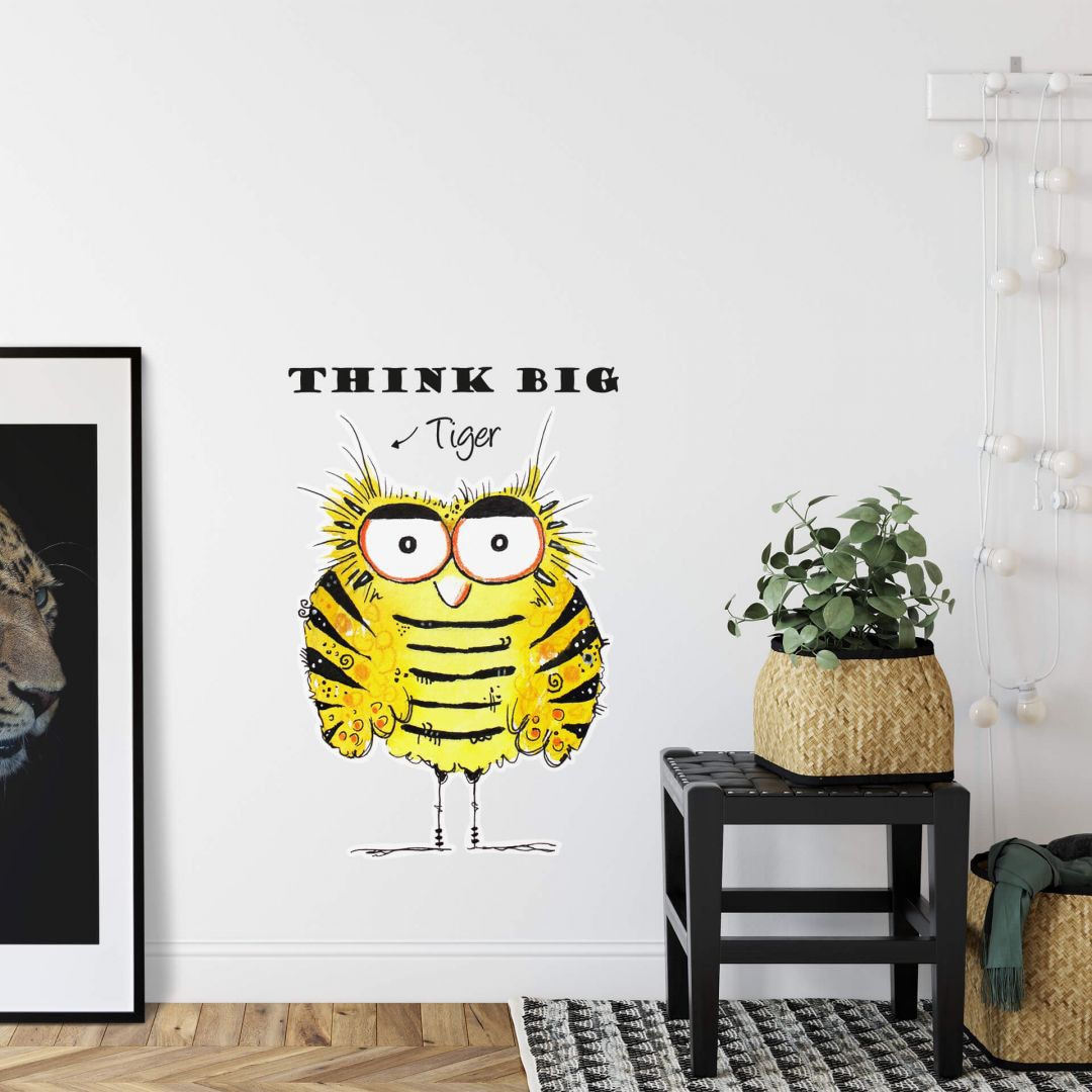 Wall-Art Big Think »Lebensfreude kaufen Wandtattoo Tiger«, - St.) (1 BAUR |