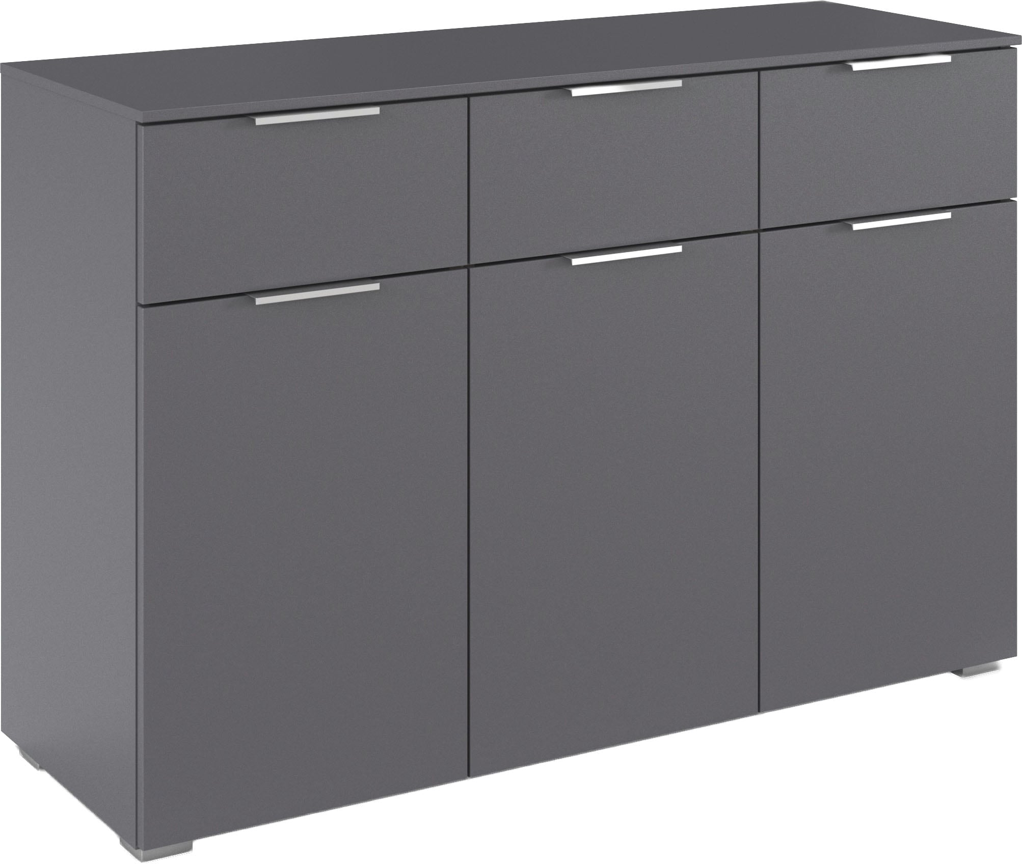rauch Kombikommode »Sideboard Schubladenkommode CORTONA mit Dekor-Front« Breite 120 cm inkl. Soft-Close-Funktion,  mit 3 Schubladen und 3 verstellbaren Einlegeboden MADE IN GERMANY