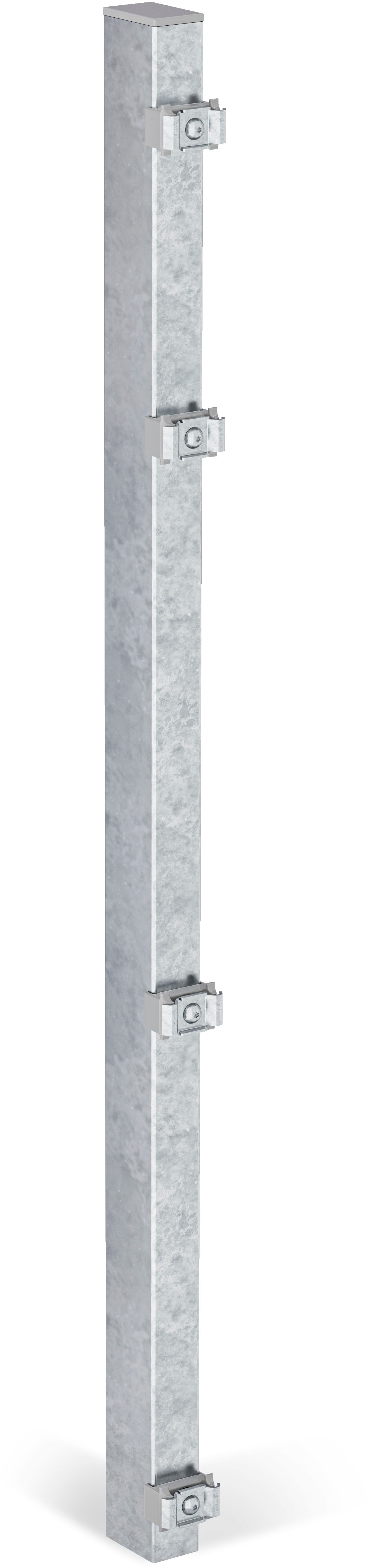 Alberts "60x40 mm für Doppelstabmattenzaun" 107,5 cm, zur Befestigung mit Einschlag-Bodenhülse oder Pfostenträger
