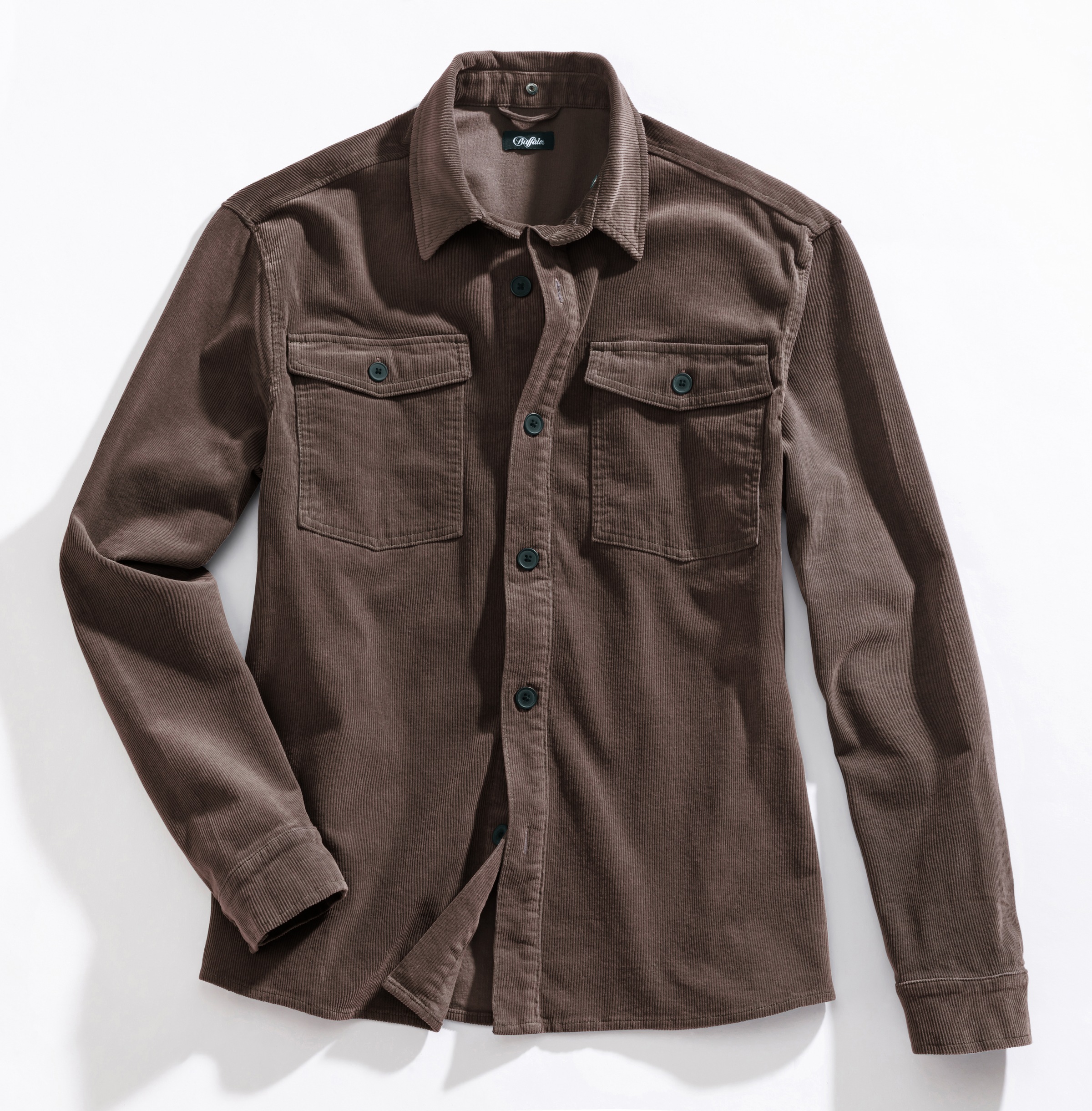 John Devin Hemdjacke, modernes Cord-Overshirt mit aufgesetzten Taschen günstig online kaufen