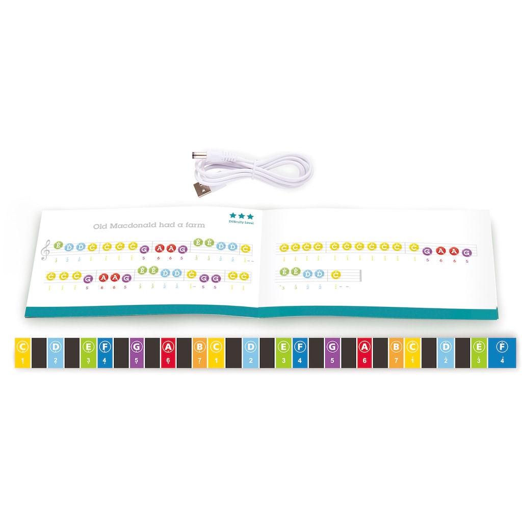 Hape Spielzeug-Musikinstrument »Klangvolles E-Piano«, inklusive Hocker; FSC®- schützt Wald - weltweit