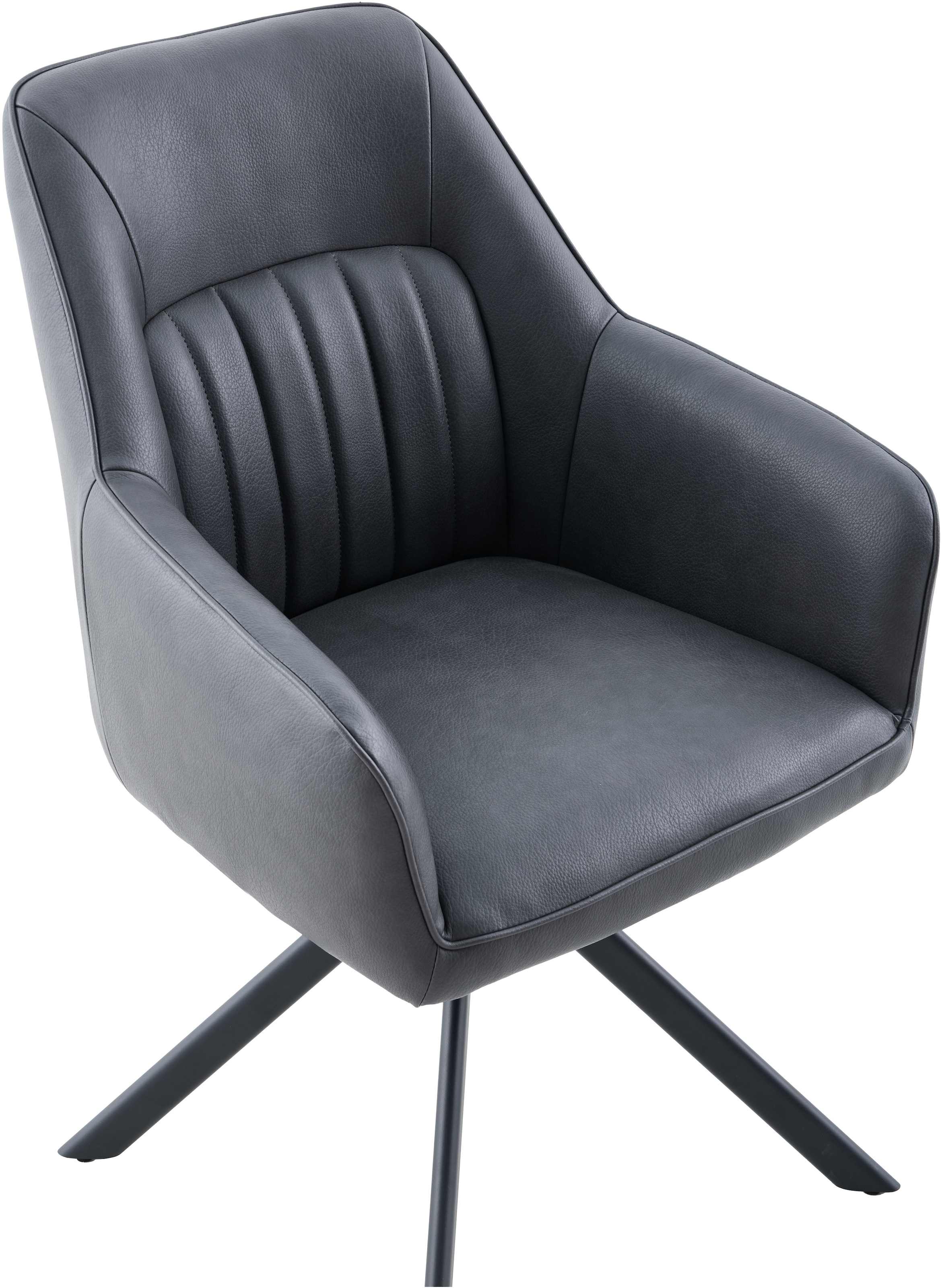 HELA Armlehnstuhl »POLINA« (Set) 2 Stk.4-Fuß, 360° drehbar, Ovalrohrgestell, Armlehnen, Lederoptik