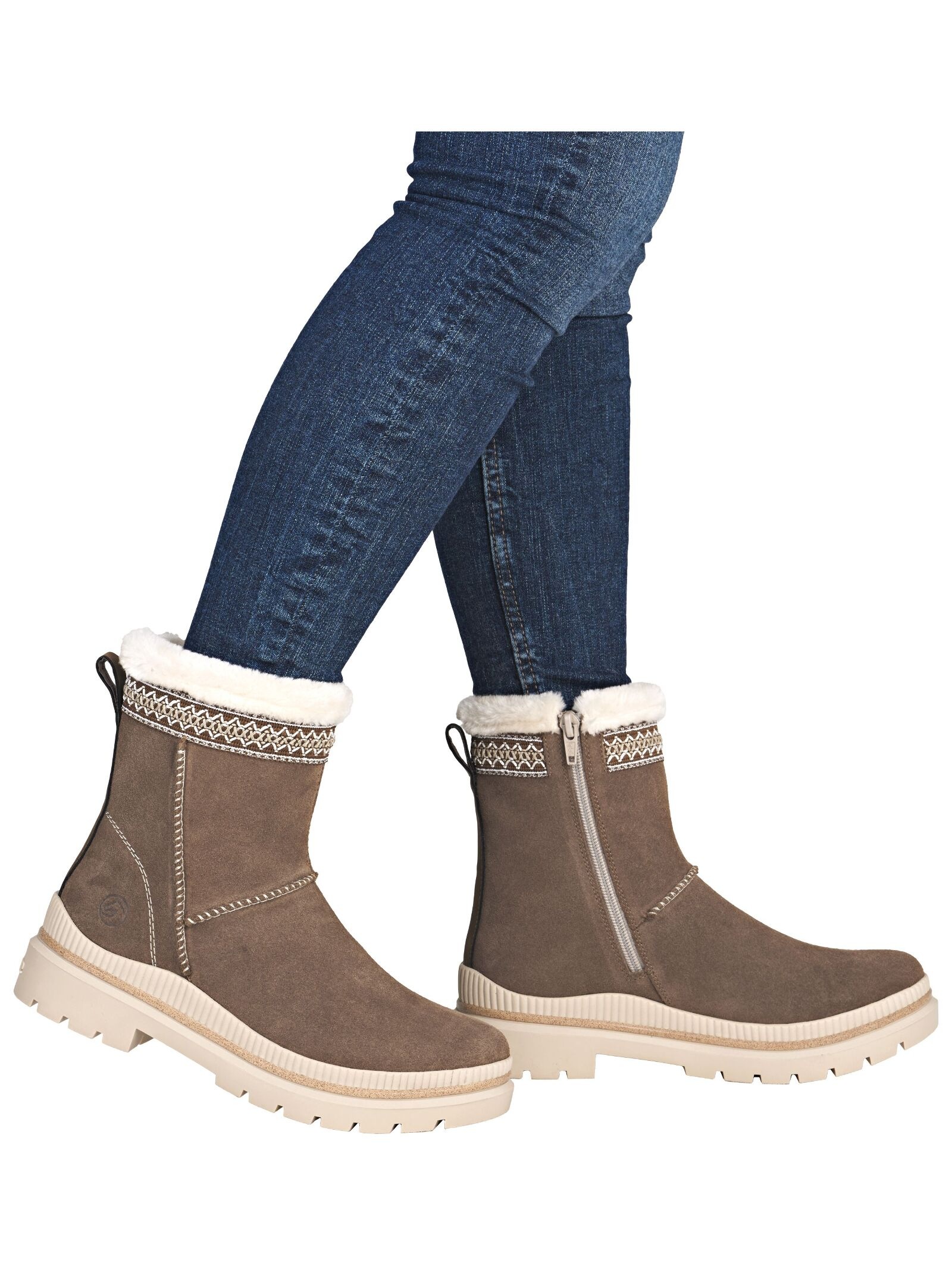 Bottines Femme en Daim Remonte Noisette Taille 41 2