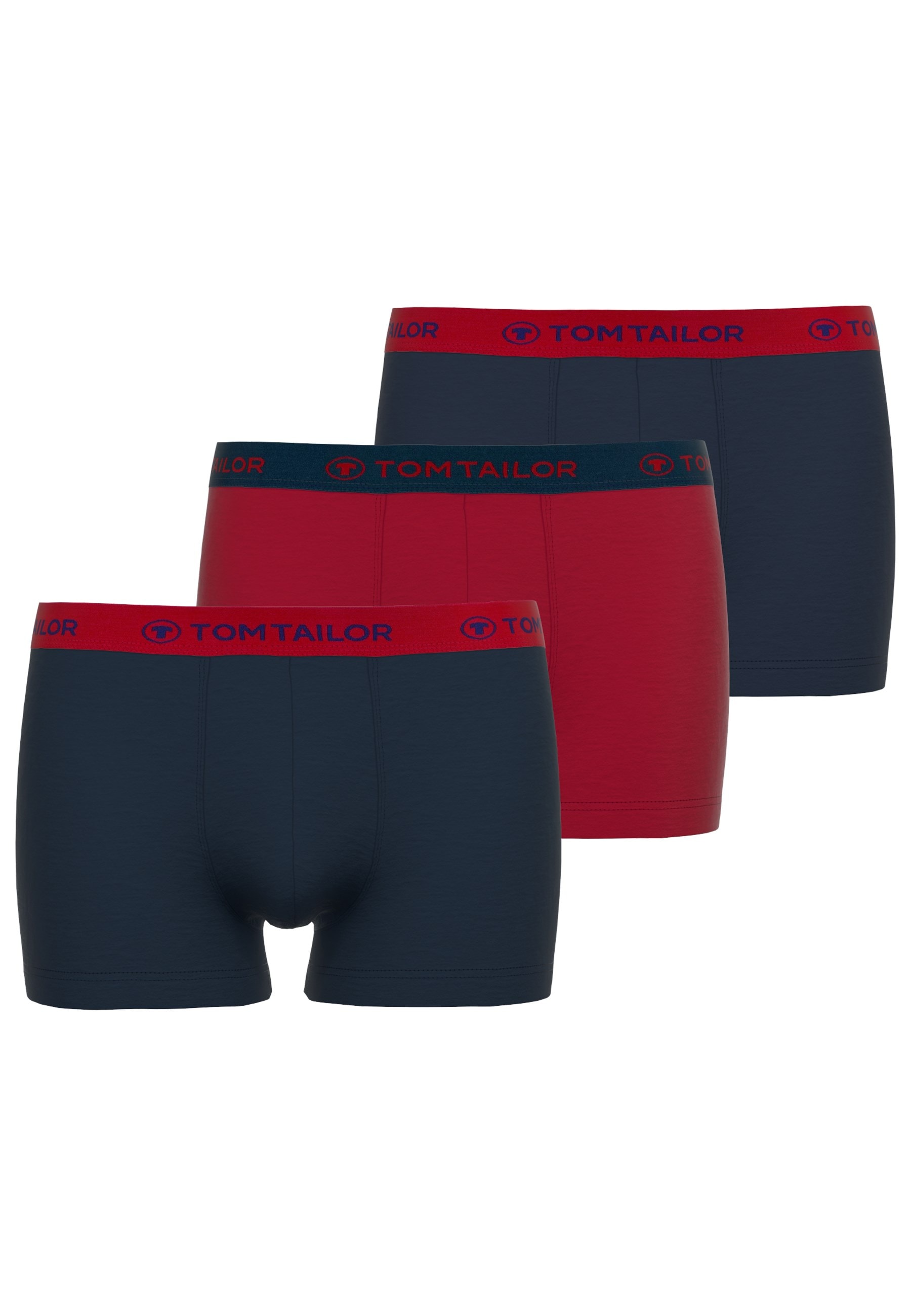 TOM TAILOR Boxershorts, (3er-Pack), mit Logobund