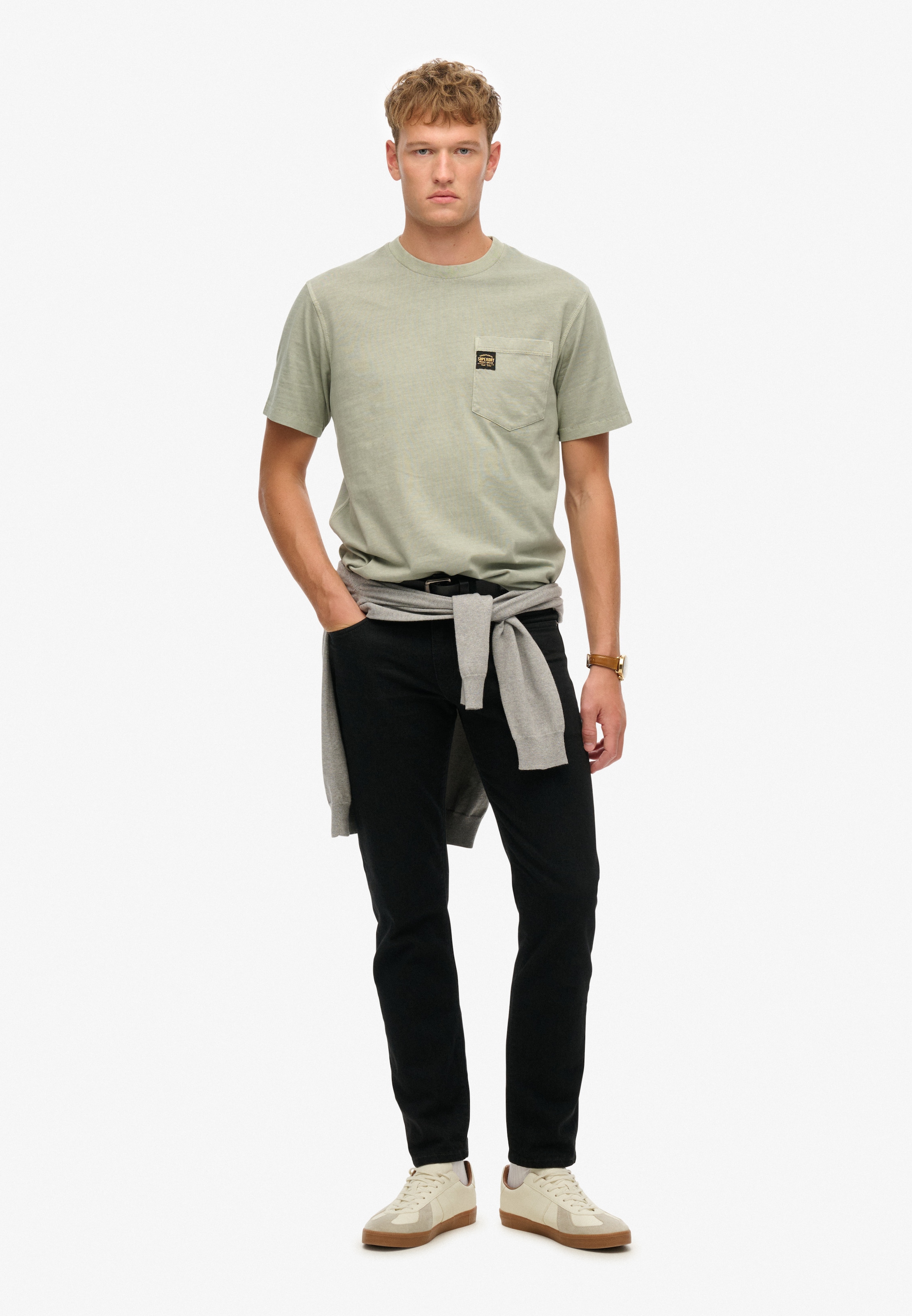 Superdry Rundhalsshirt »CONTRAST STITCH POCKET T-SHIRT«